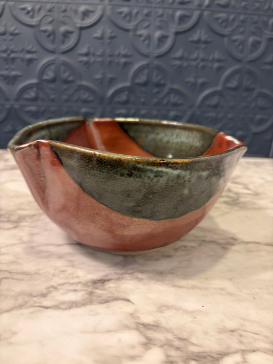 Red Glazed Pottery Bowl