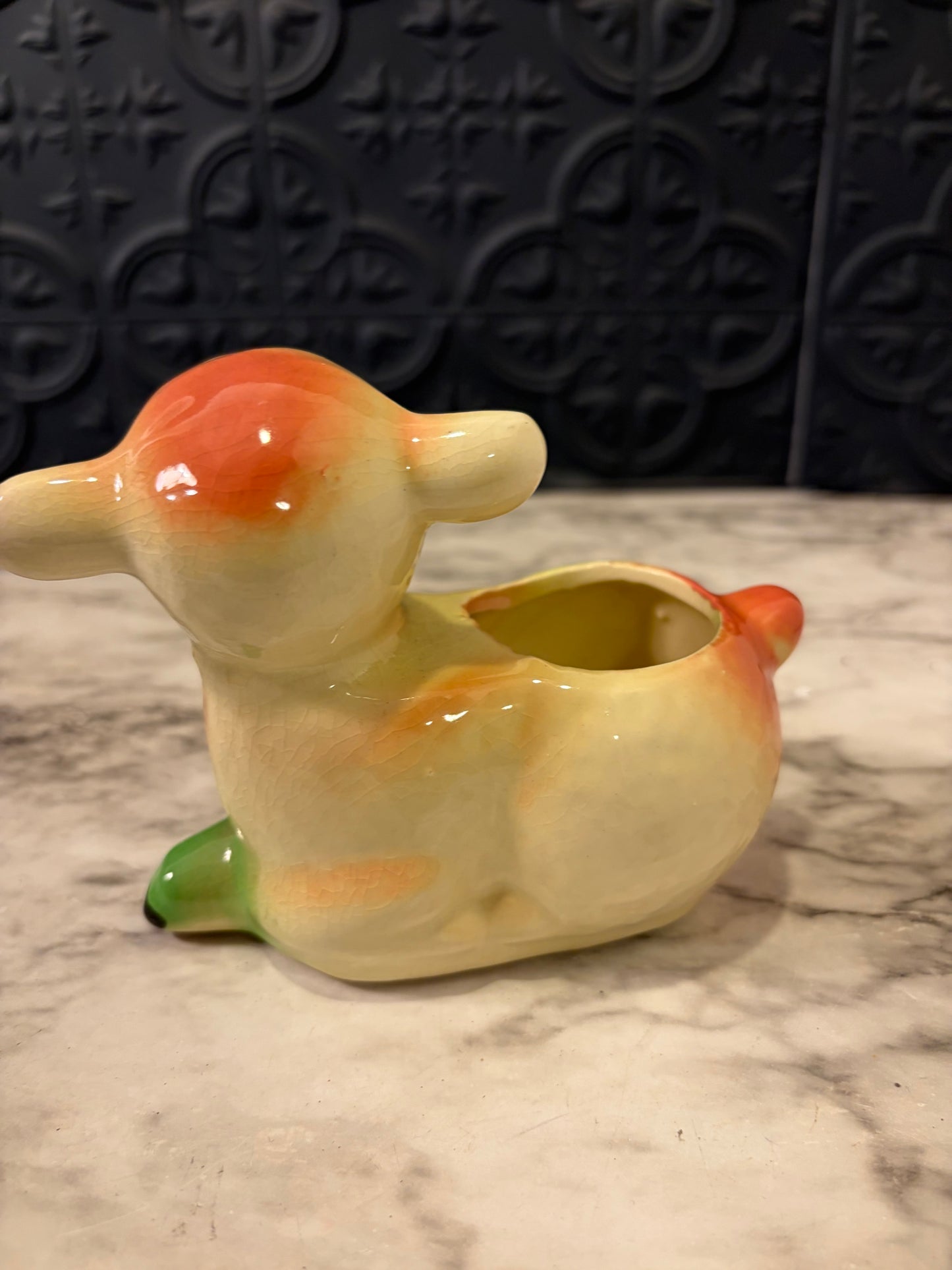LIttle Lamb Planter Green