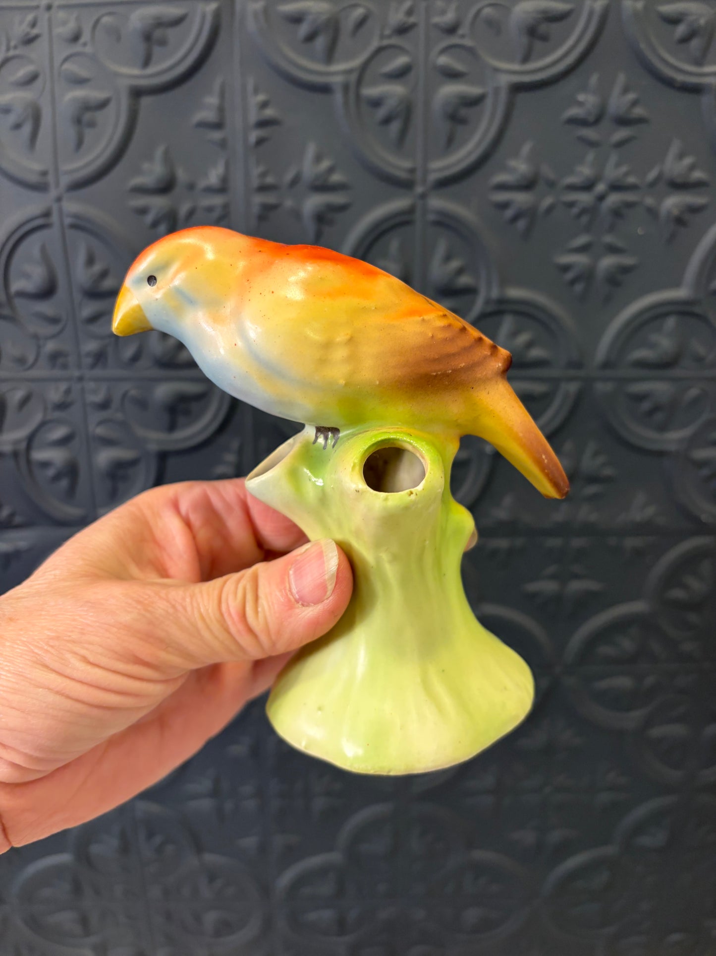 Vintage Bird Bud Vase