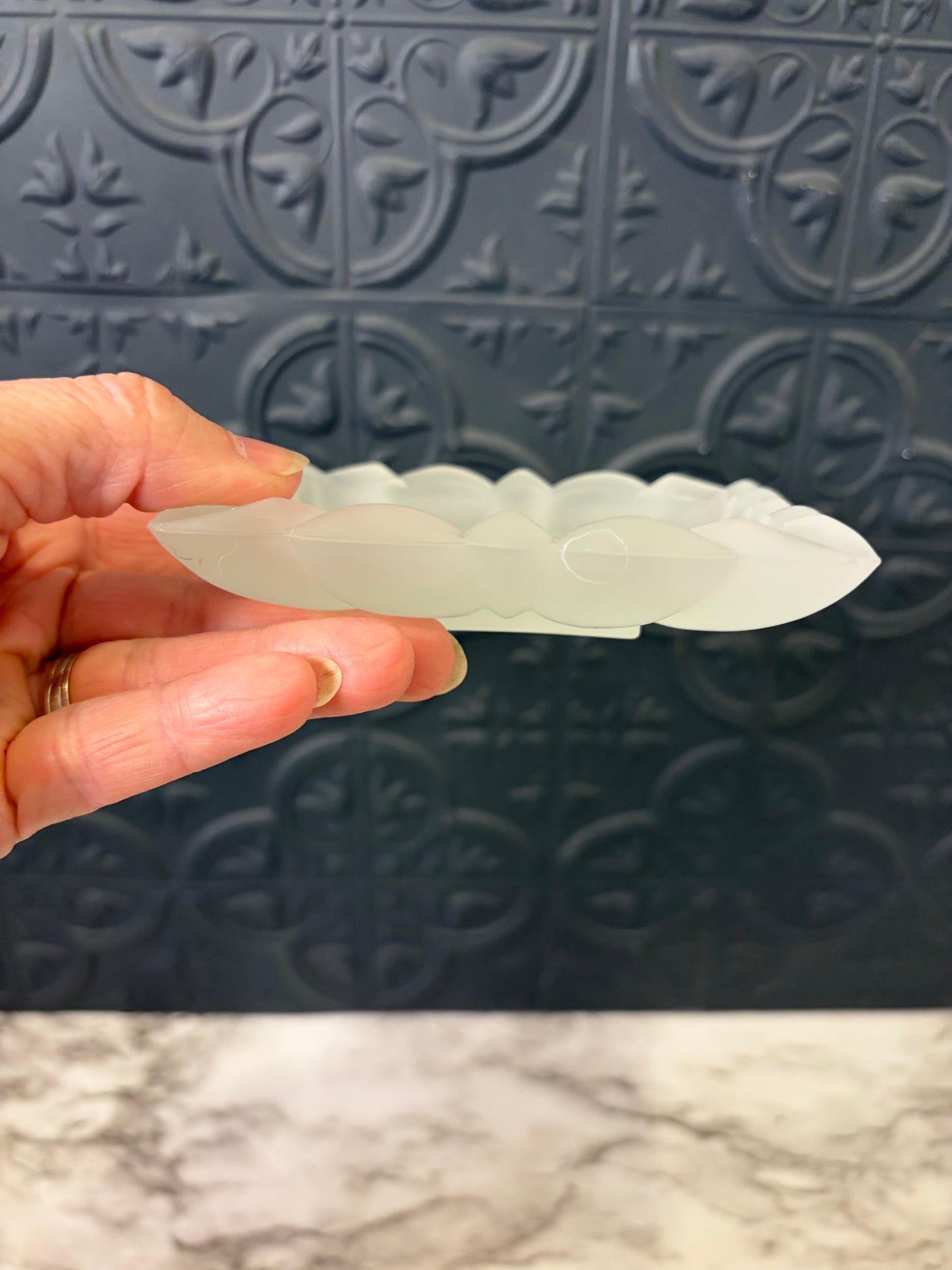 Frosted Satin Trinket dish