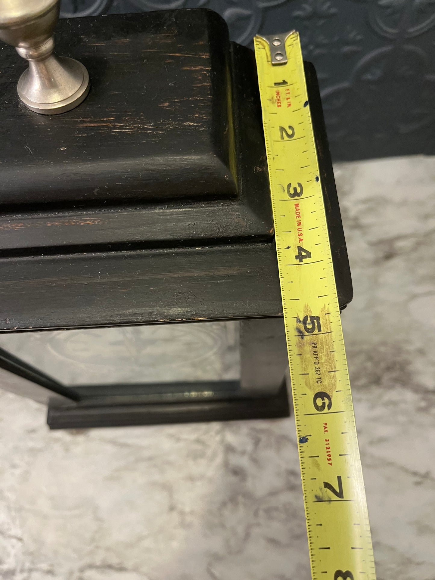 Black and tin Bracket Clock