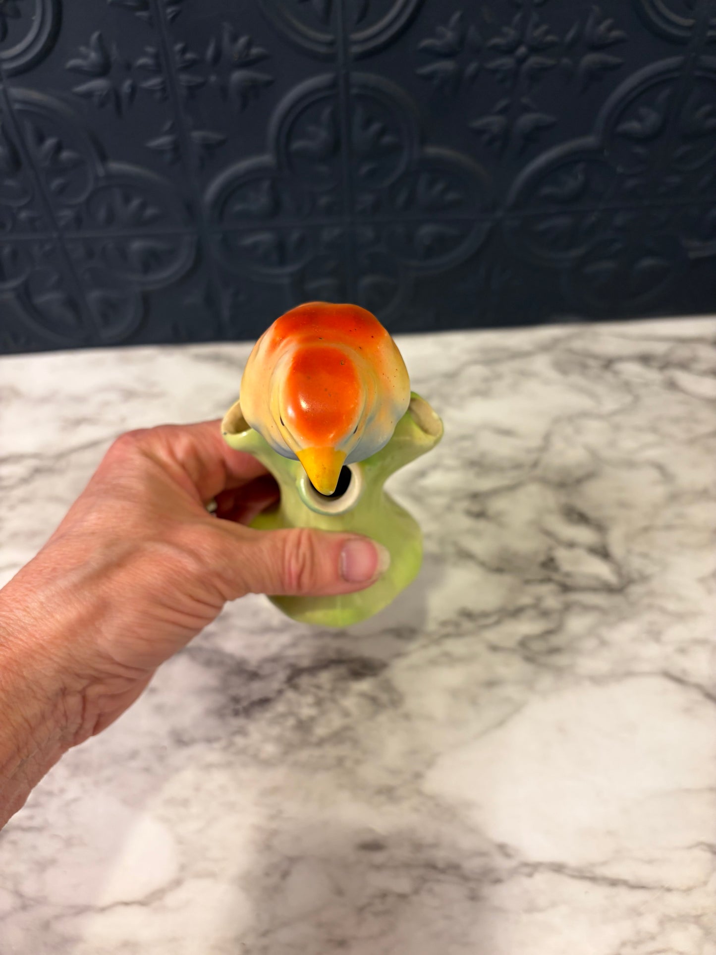 Vintage Bird Bud Vase
