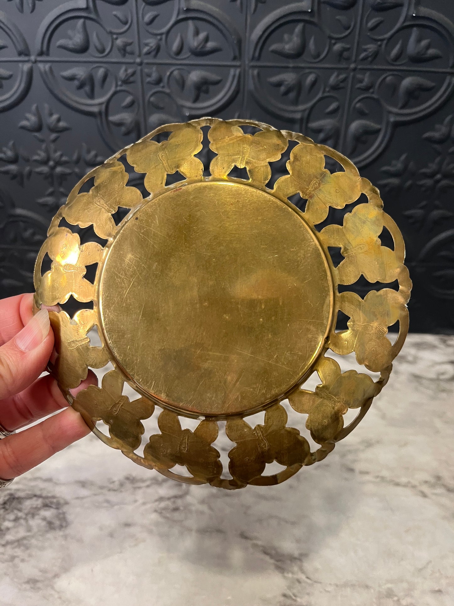 Brass Butterfly Frame with Mother Saying