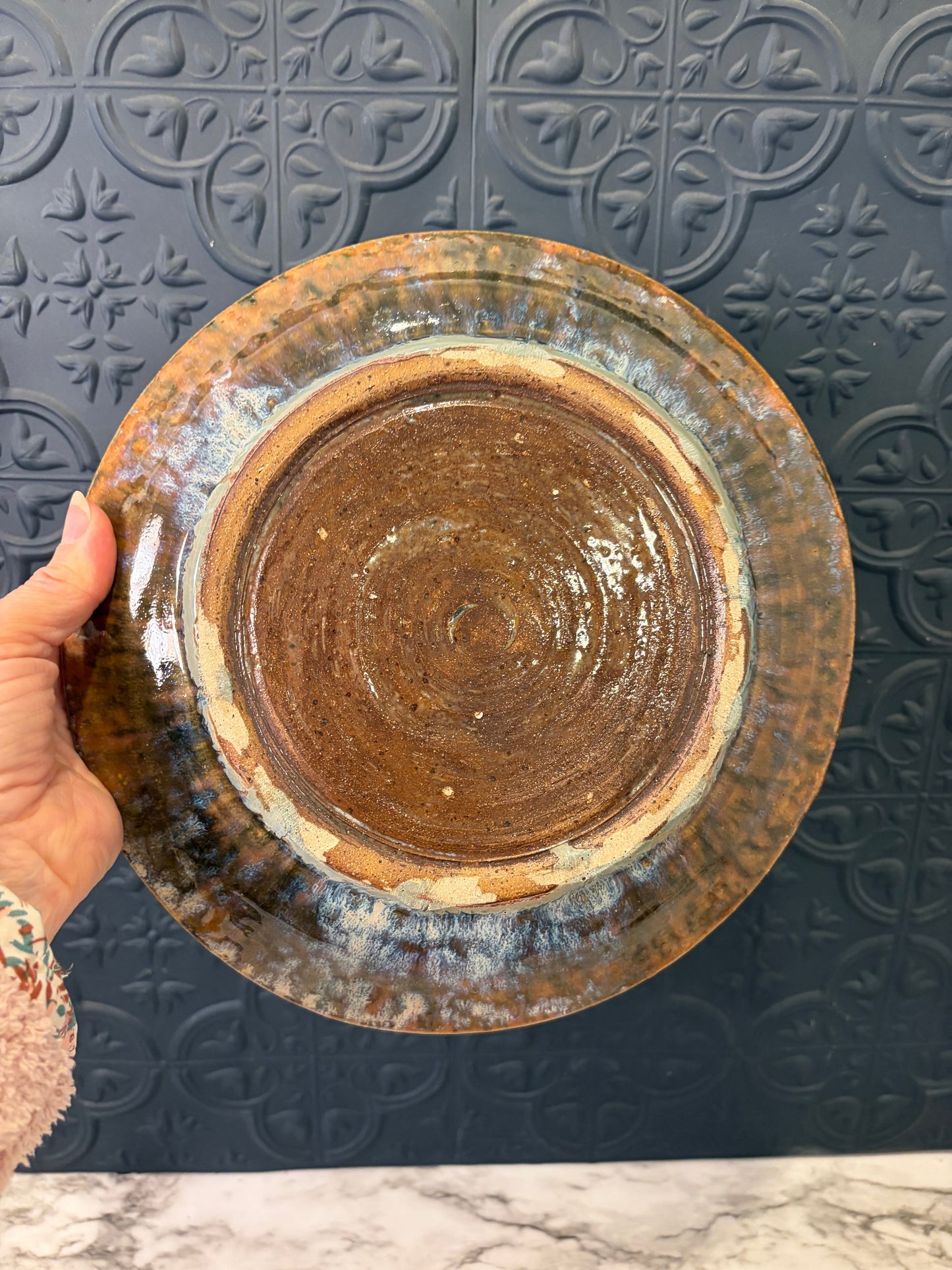 Glazed Ceramic Plate 10"