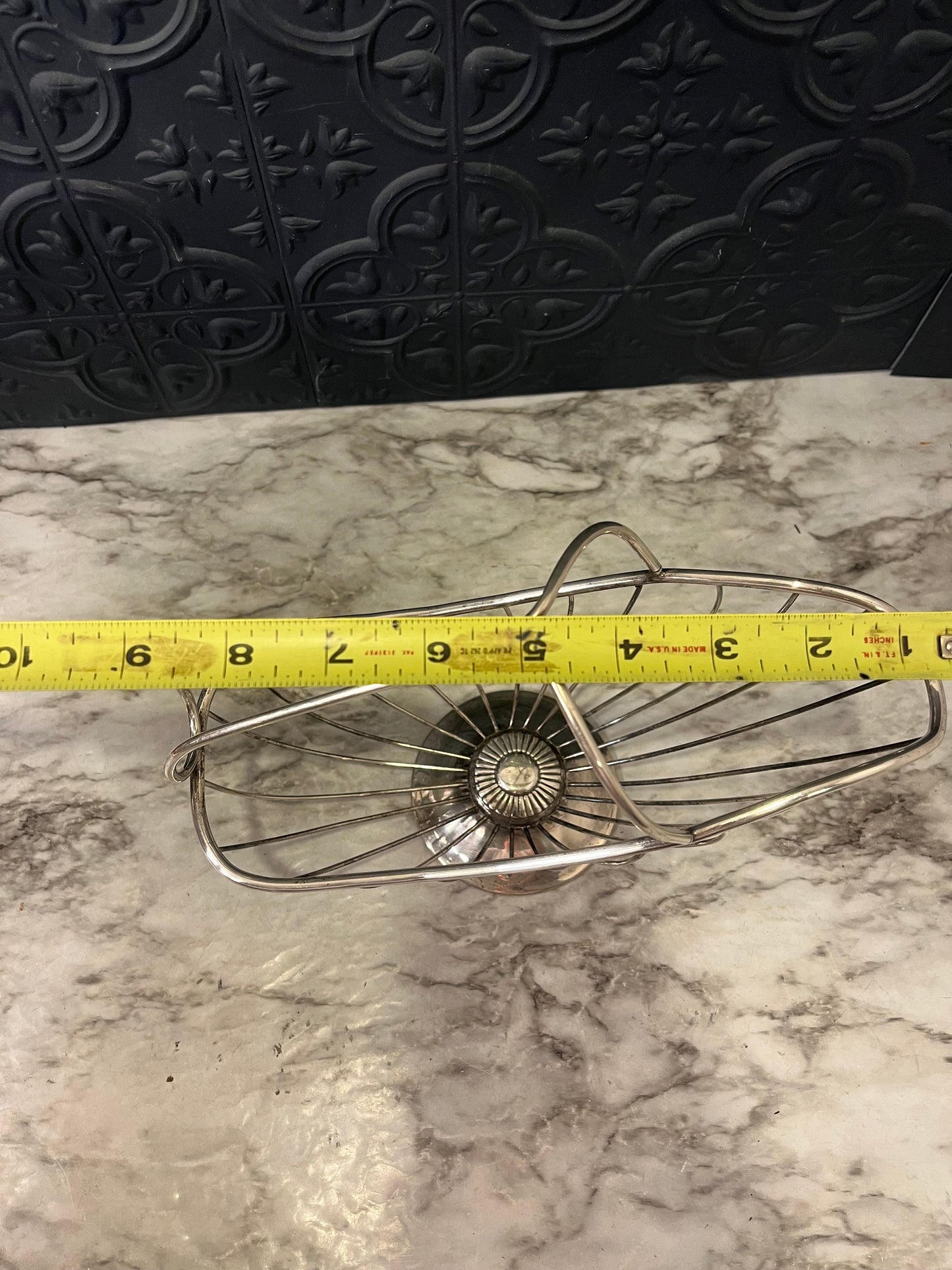 Silver Plate Wine Basket