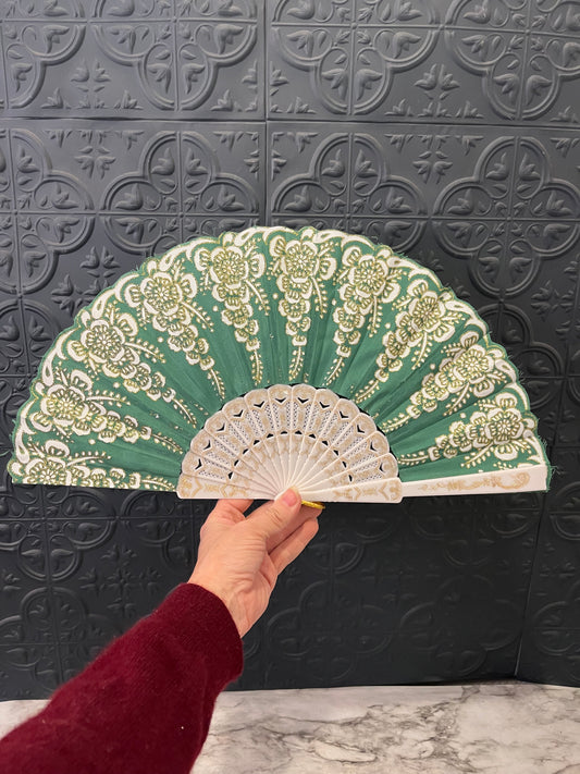 Green and Cream Fan