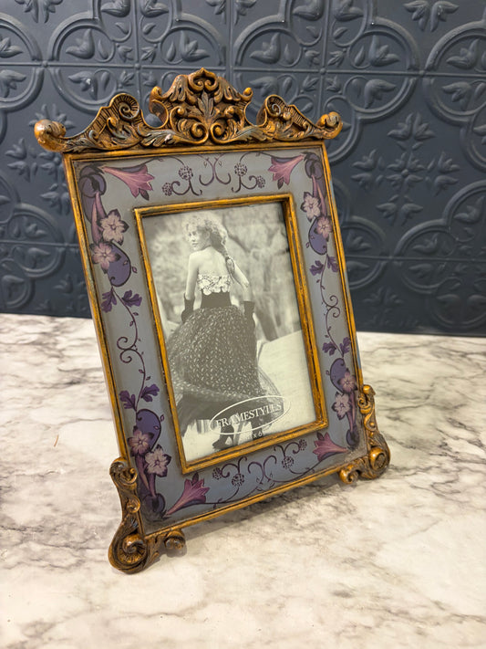 Purple and Gold Ornate Picture Frame