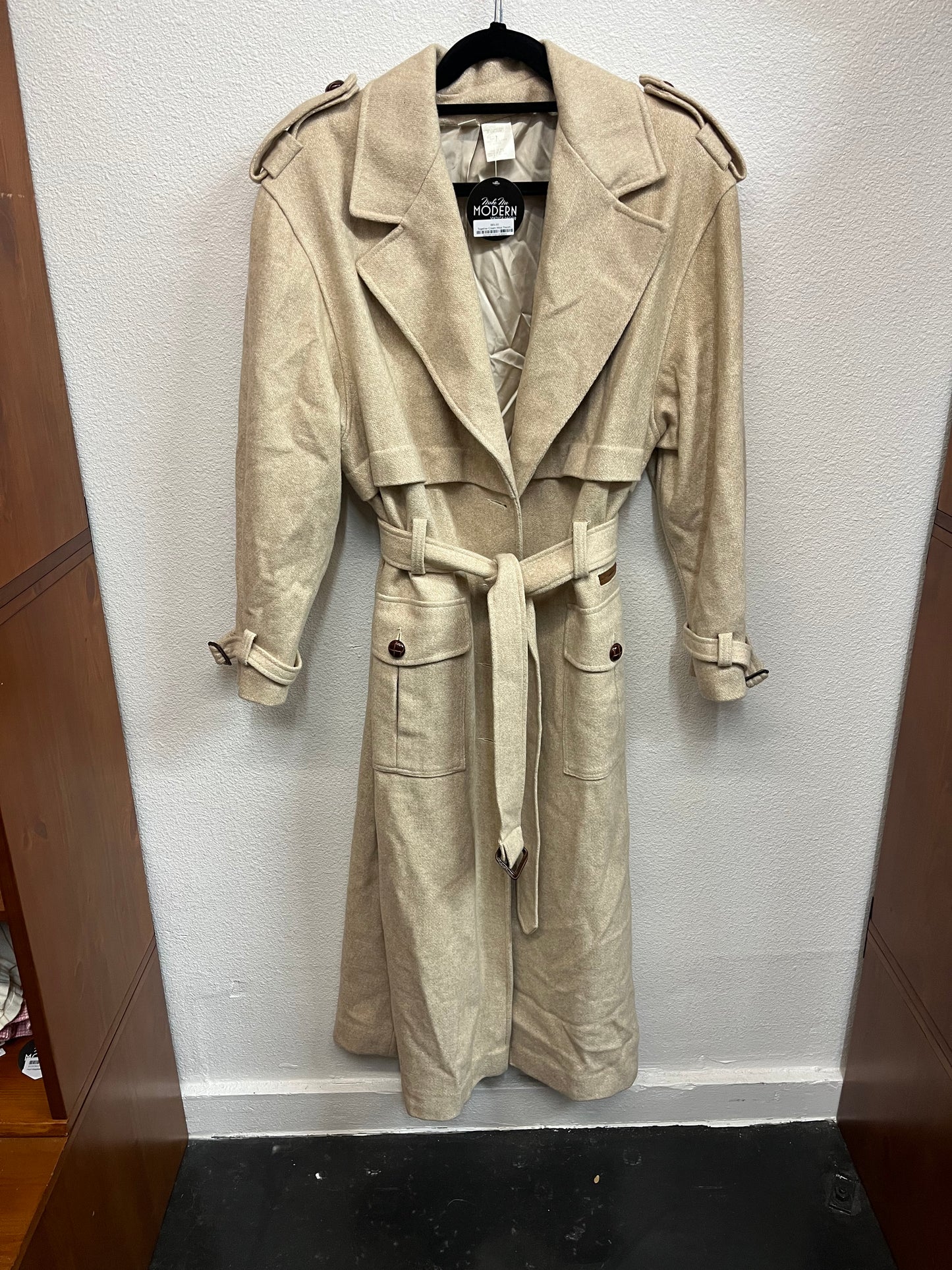 Together Cream Wool Trench Coat