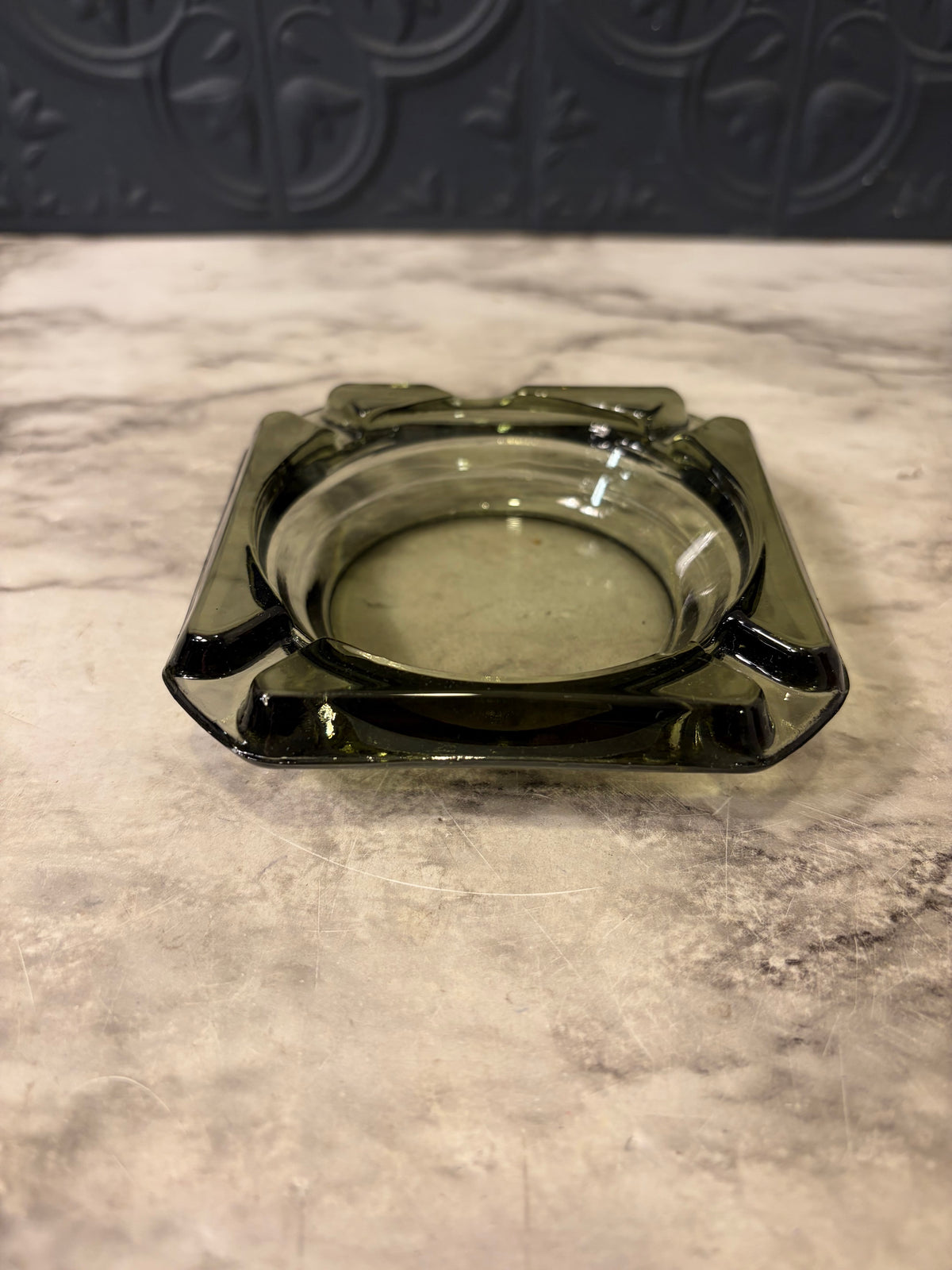 Smokey Grey Square Ashtray