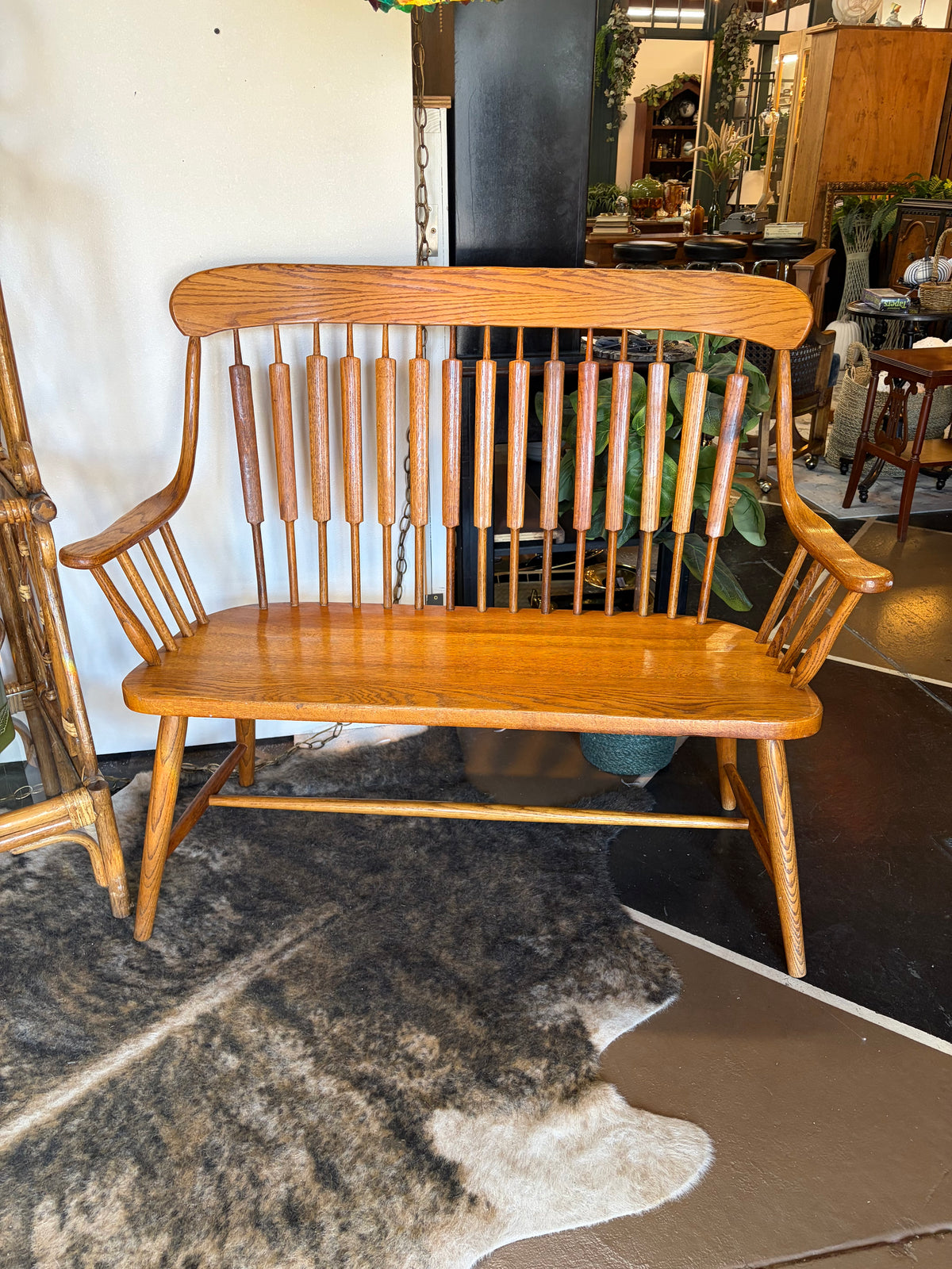 Amish Style Oak Bench