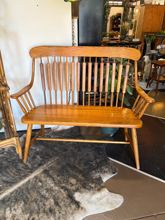 Amish Style Oak Bench