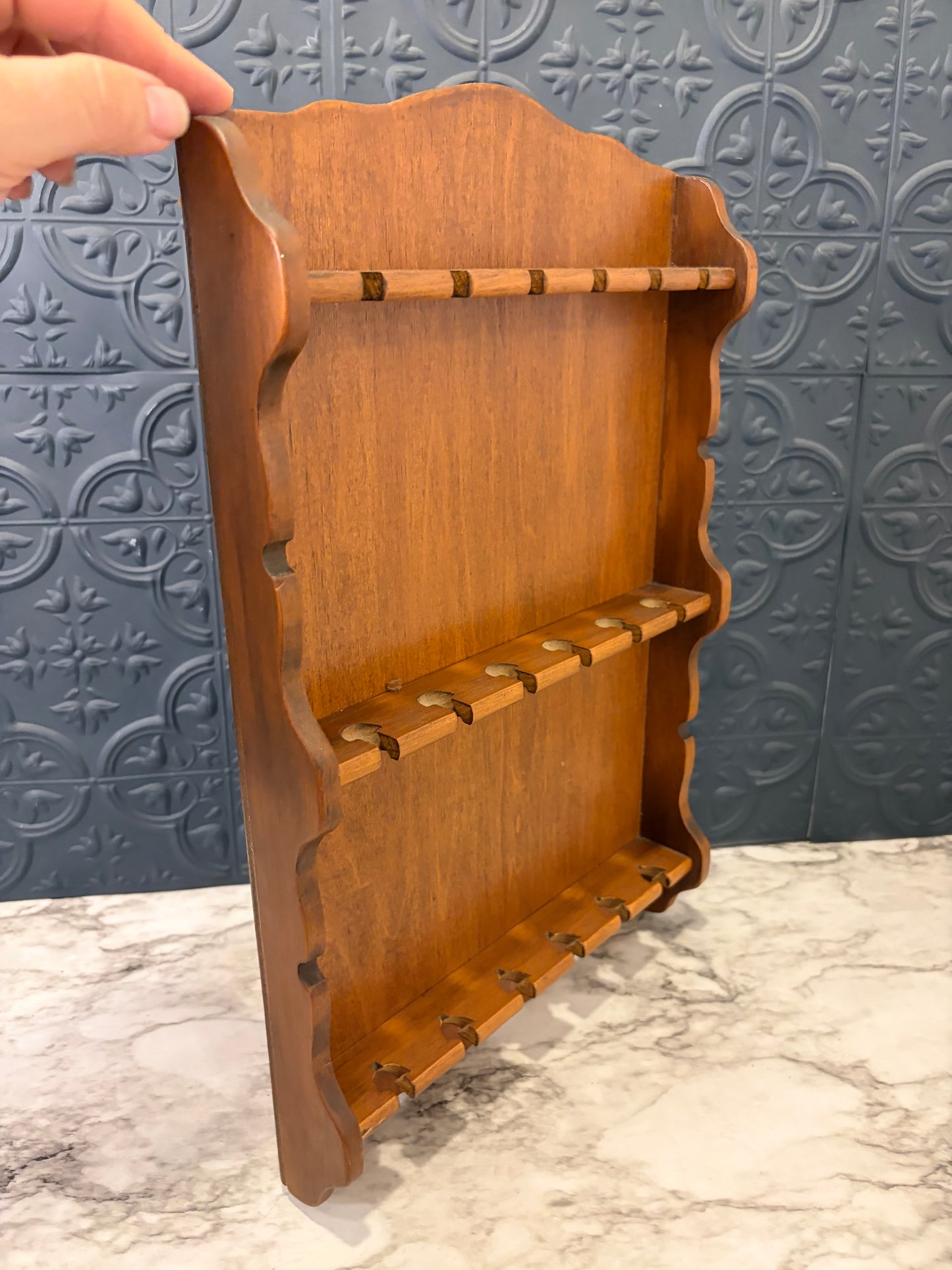 Wooden Spoon Holder Wall Hanging 16"