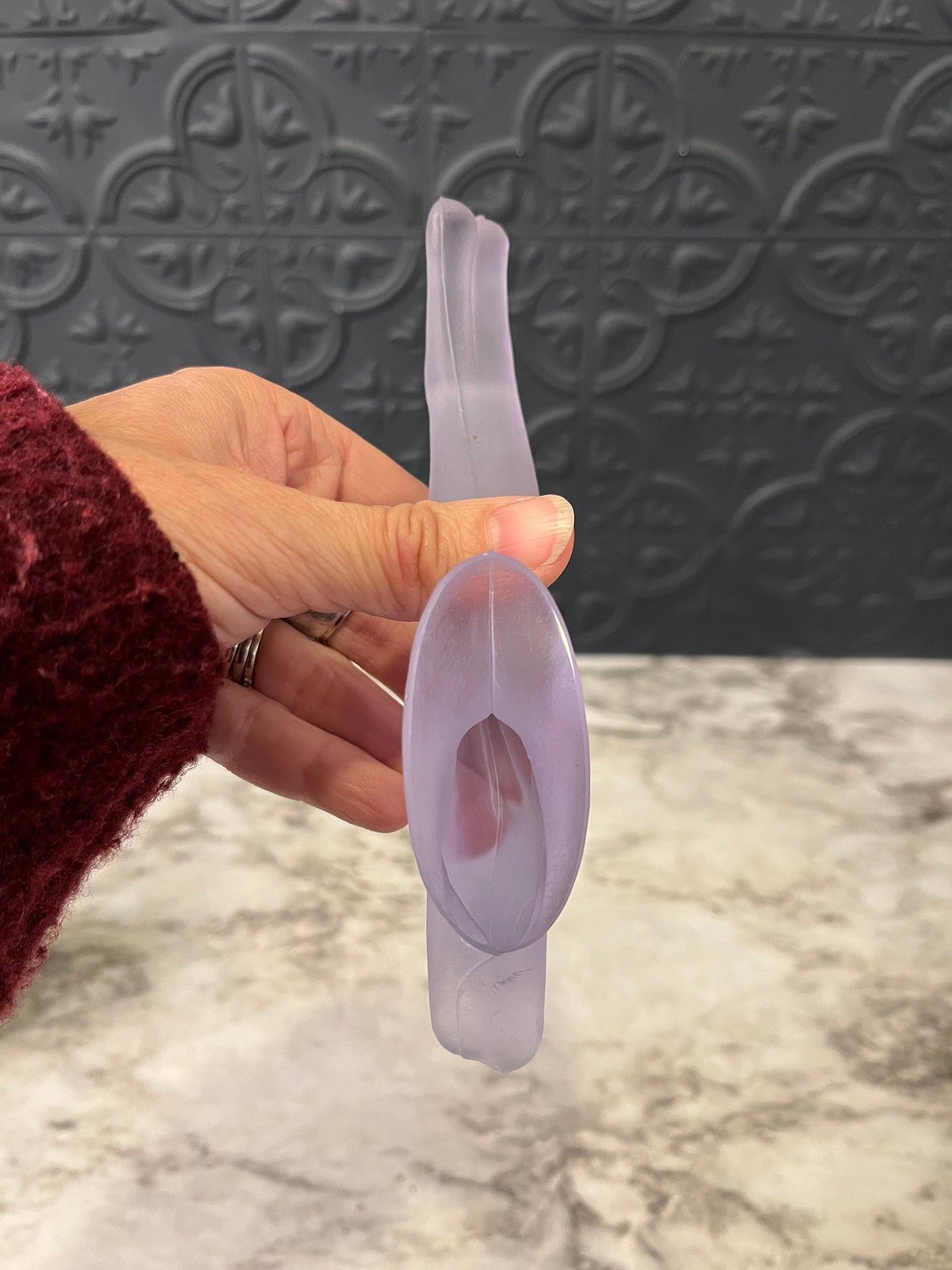 Frosted Purple Glass Rabbit