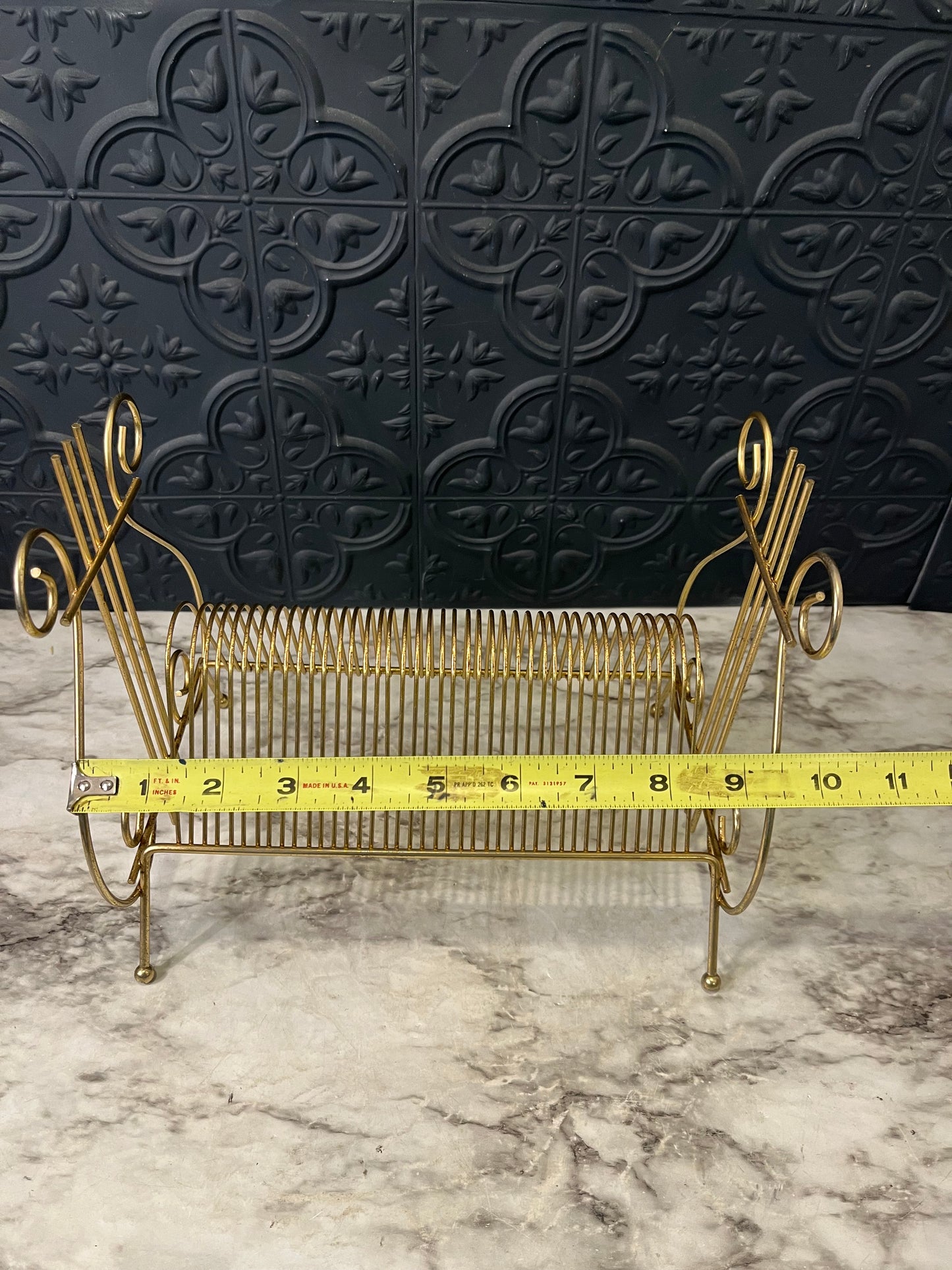Brass Record Stand with Treble Clef