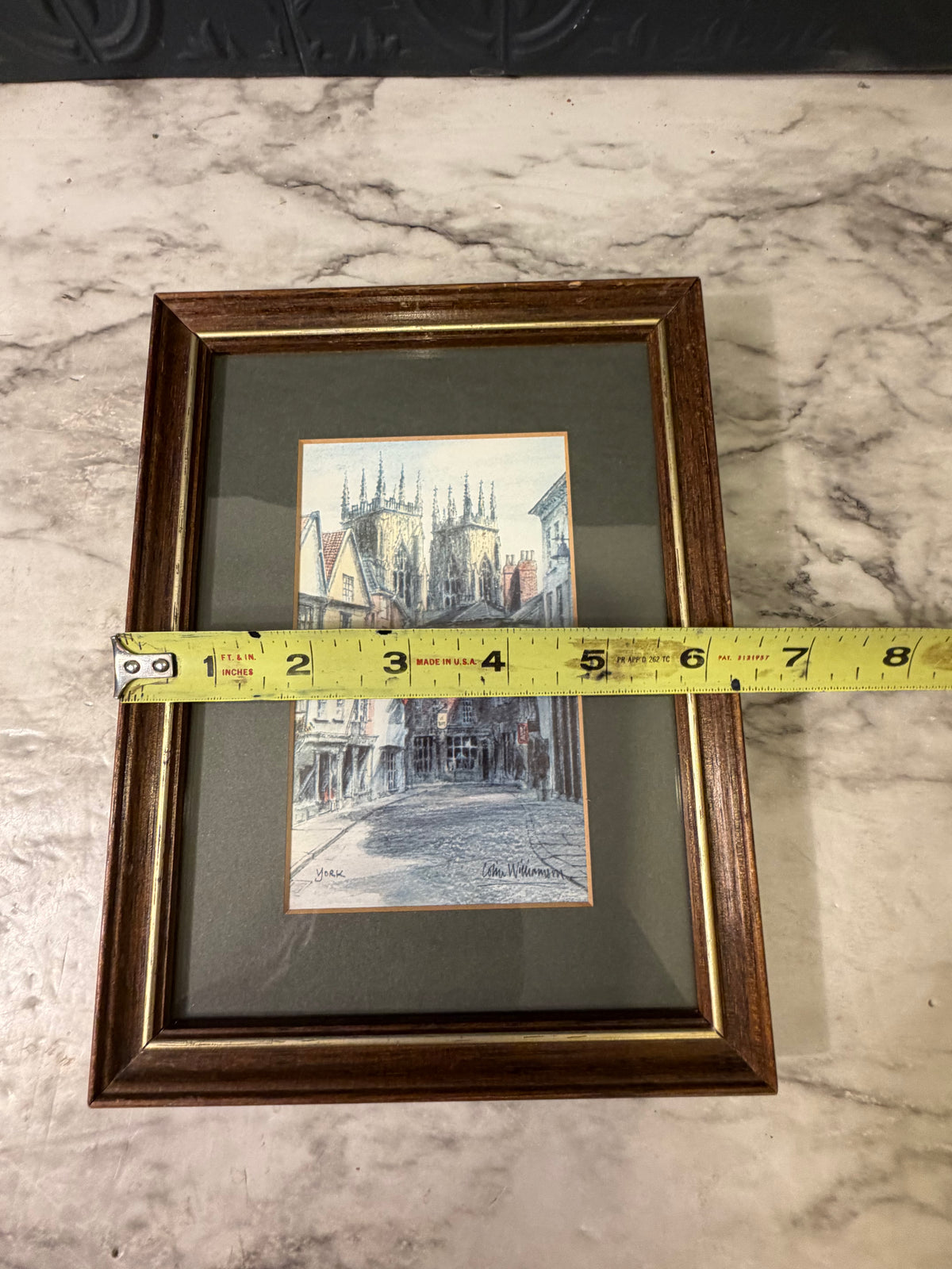 York Watercolor Print Framed