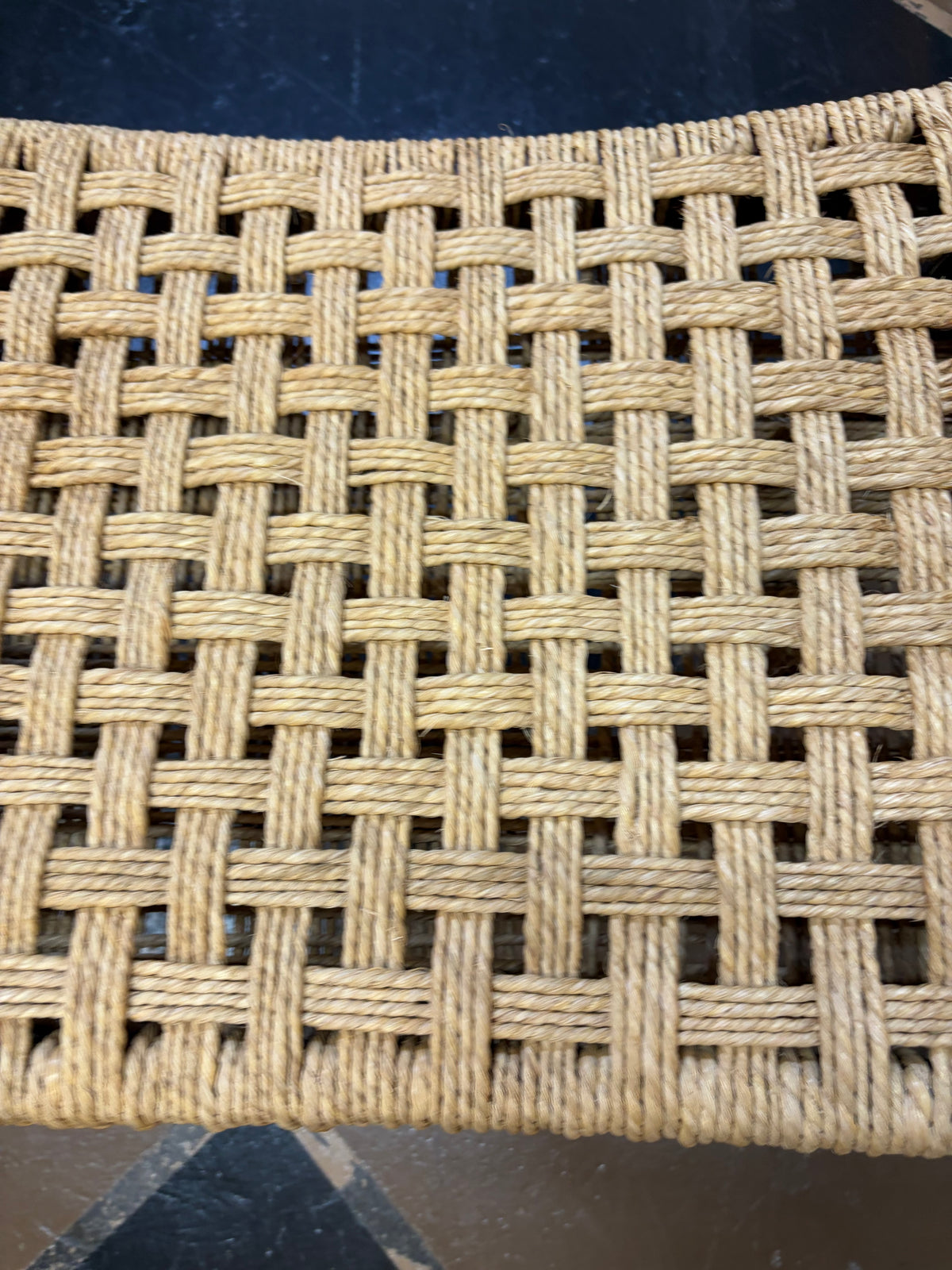 Jute Woven Seat Bench