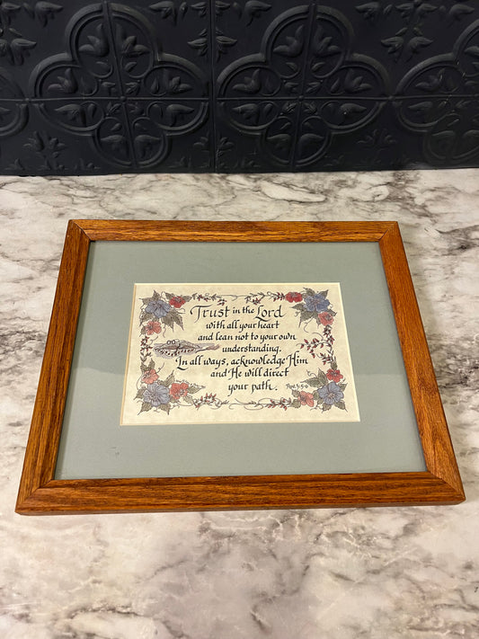 Trust in the Lord Framed