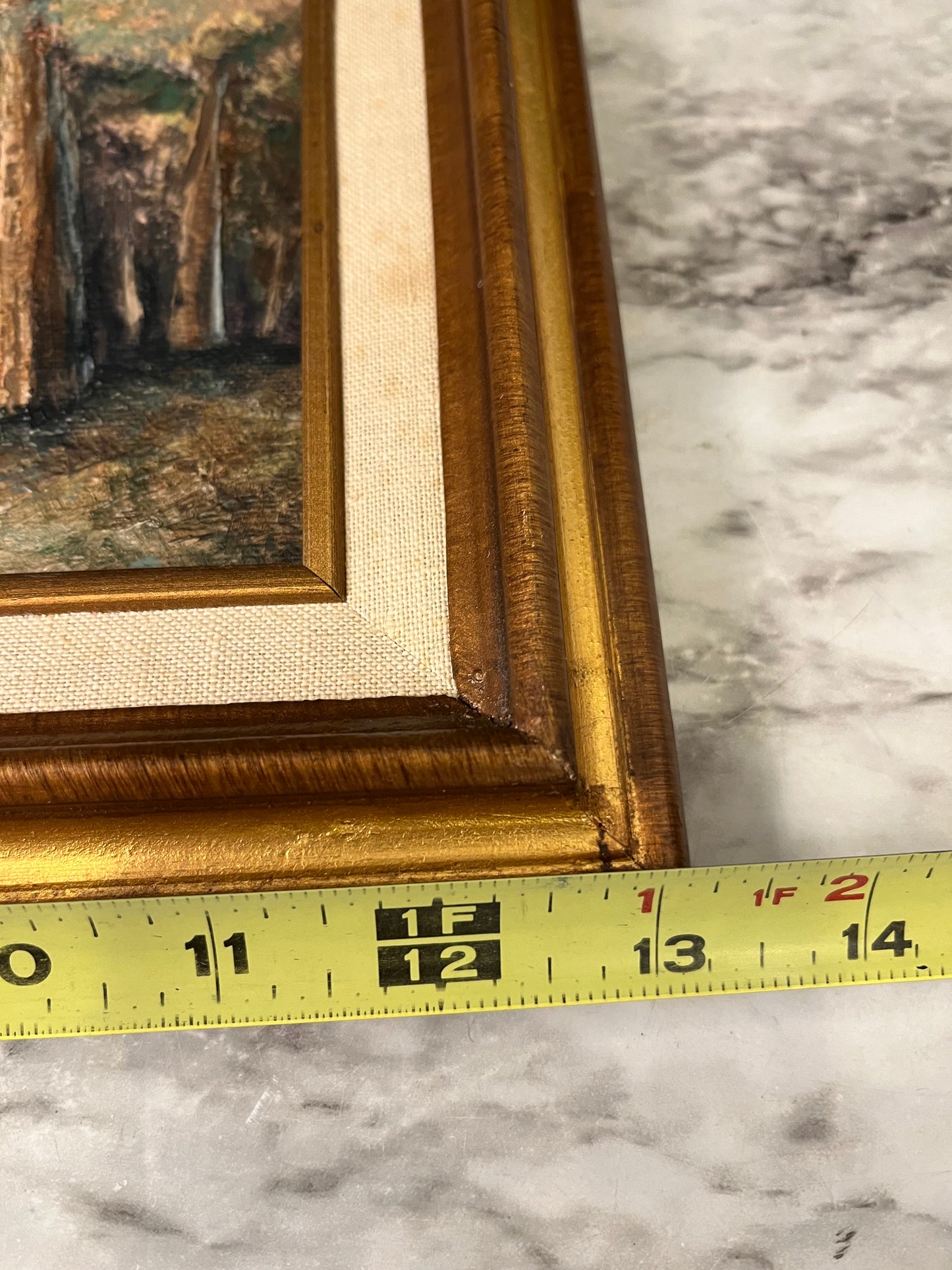 Fall Lazy River Landscape Painting Framed