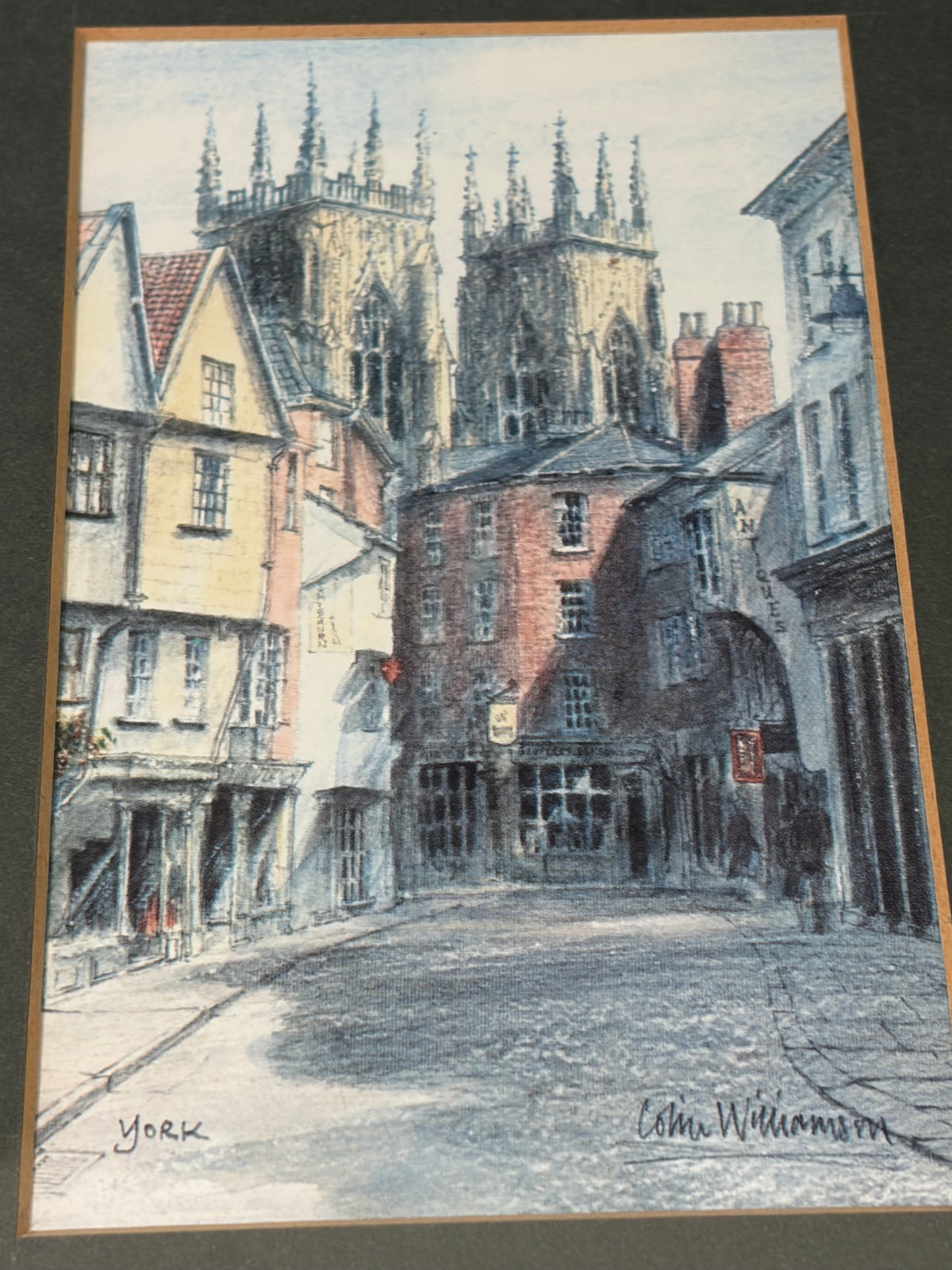 York Watercolor Print Framed