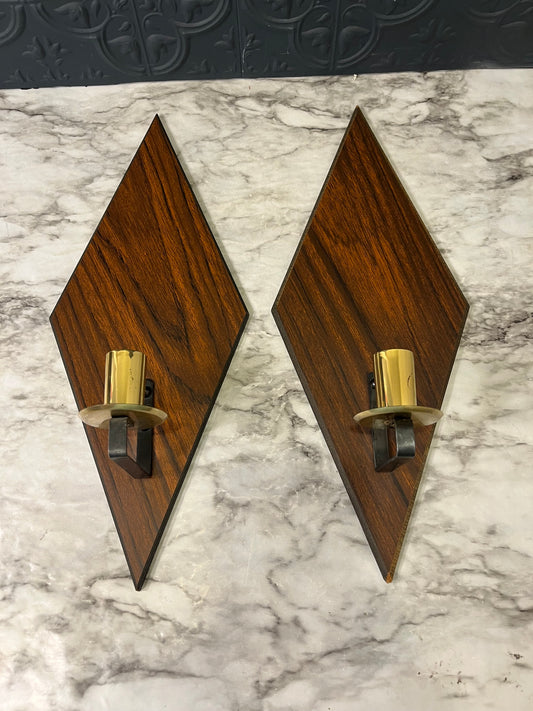 Diamond Laminate MCM Sconce x 2