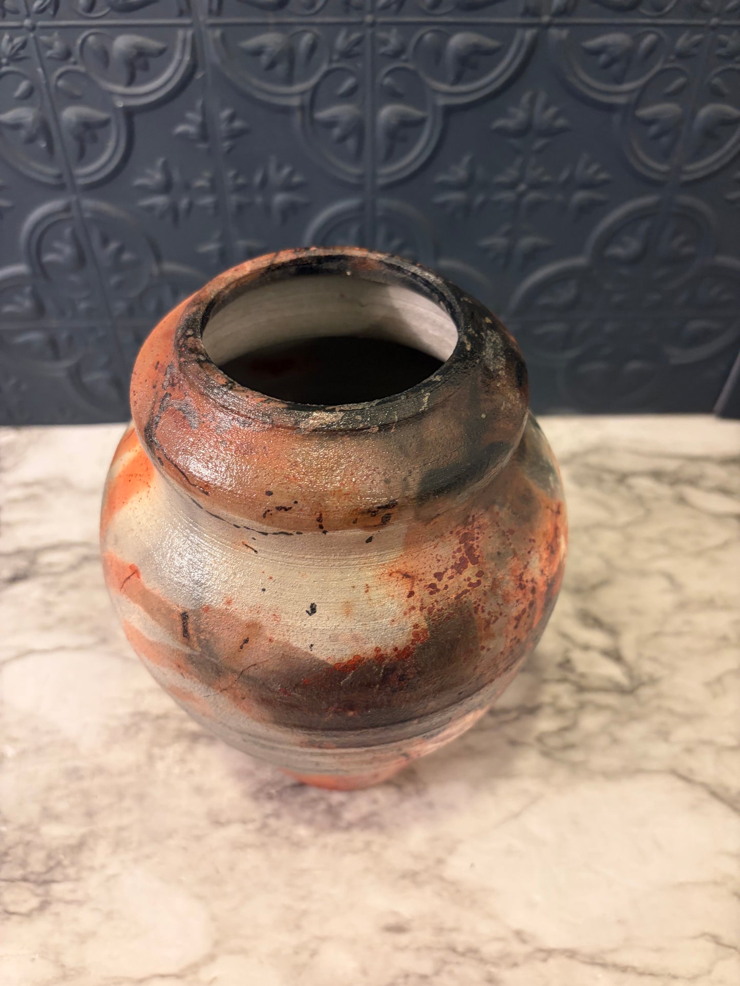 Studio  Pottery Multi Color Vase 8.5"