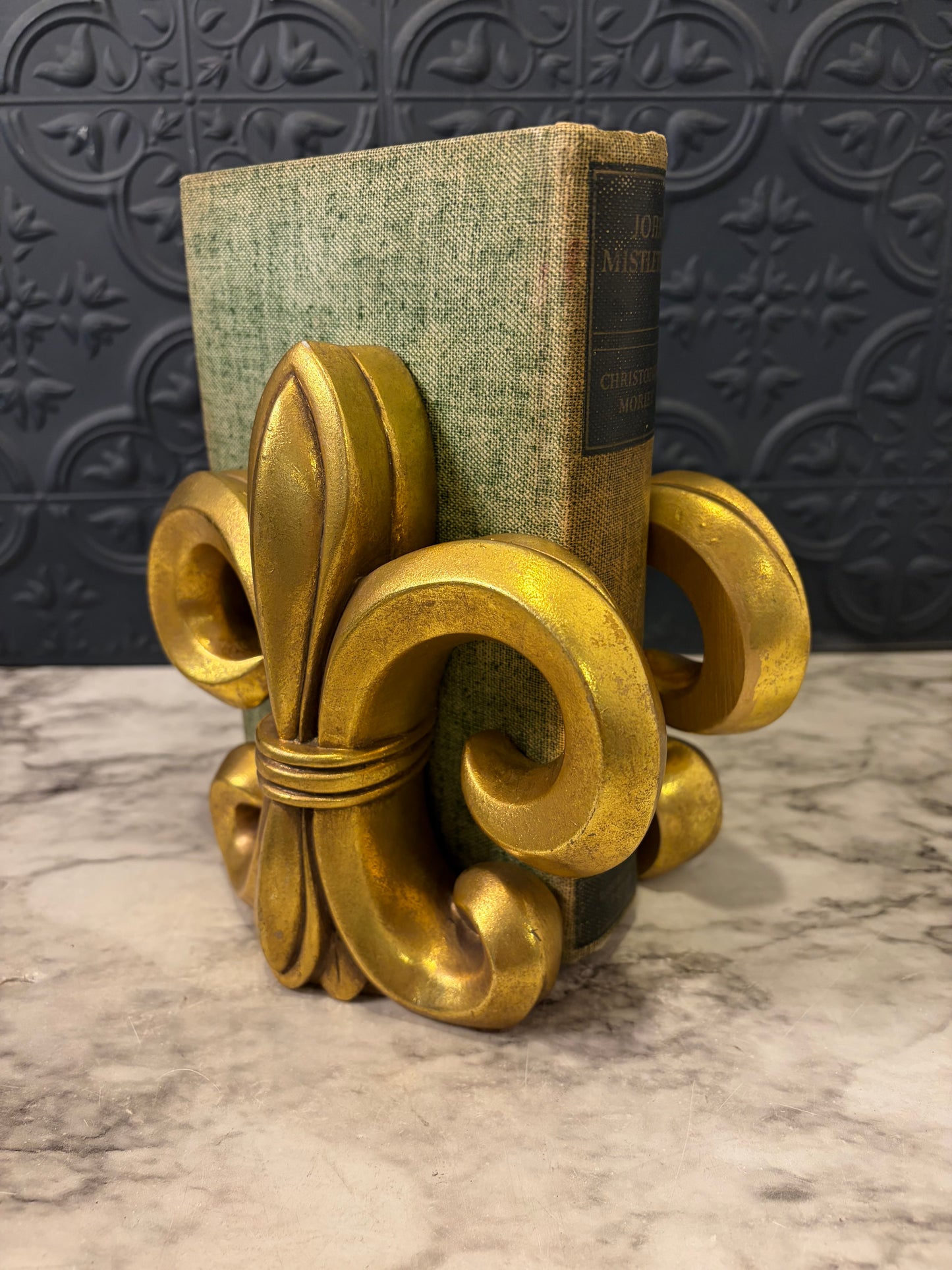 Gold Fleur De Lis Bookends