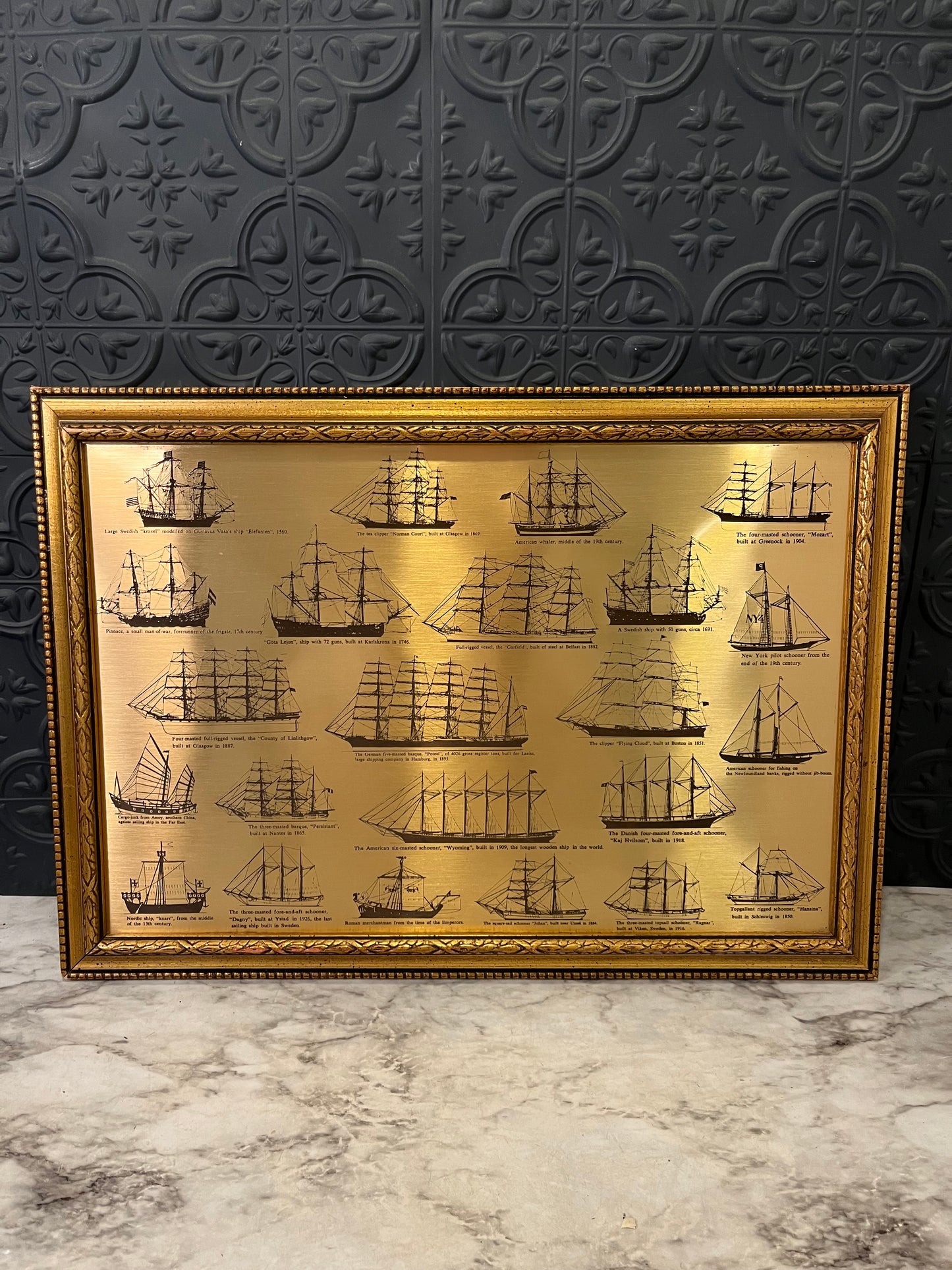 Brass Framed Sailing Vessels