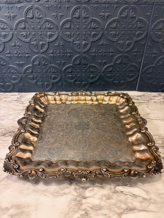 Wallace Silver Plated Square Footed Tray