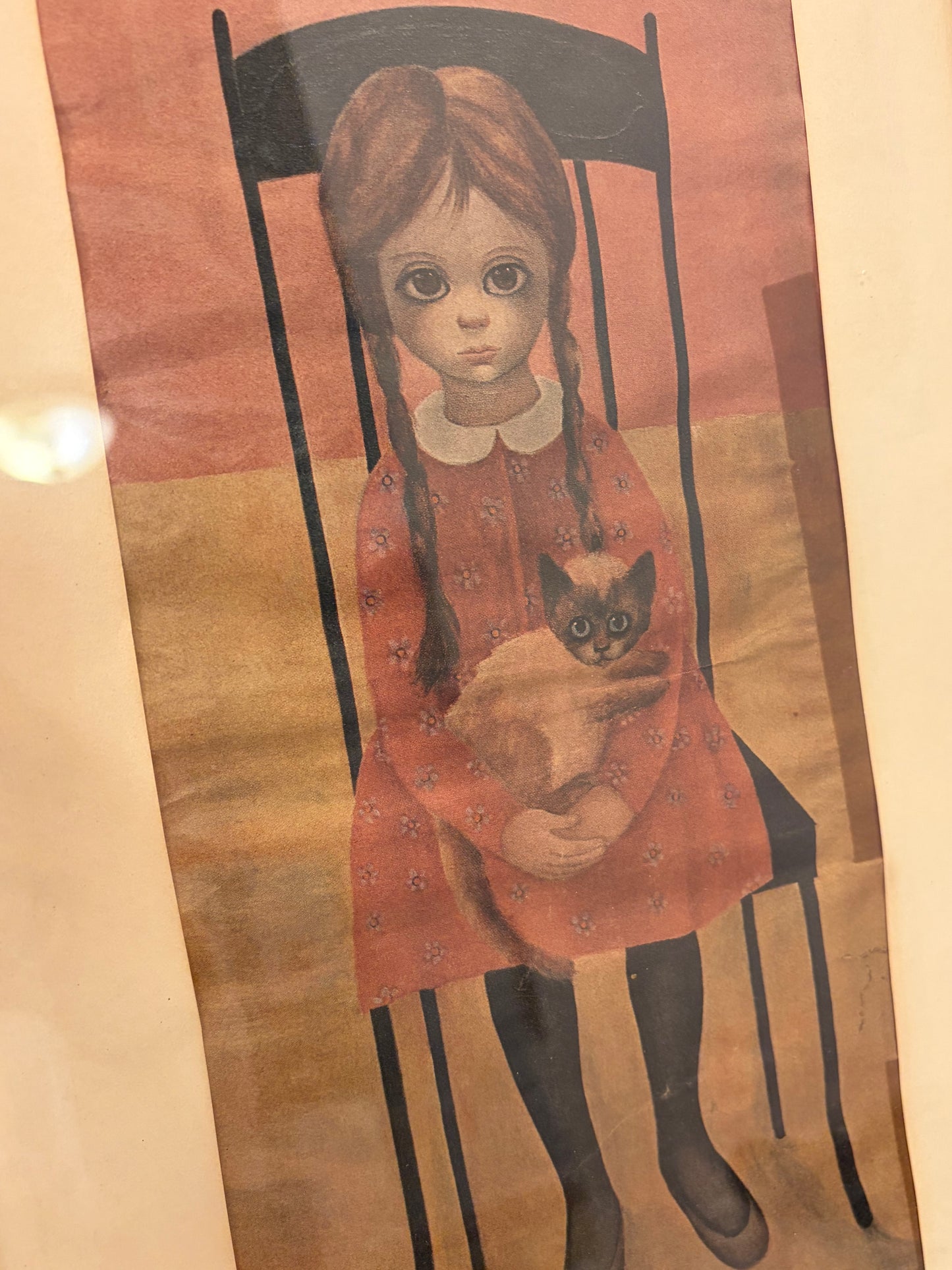 Vintage Margaret Keane Girl on Chair