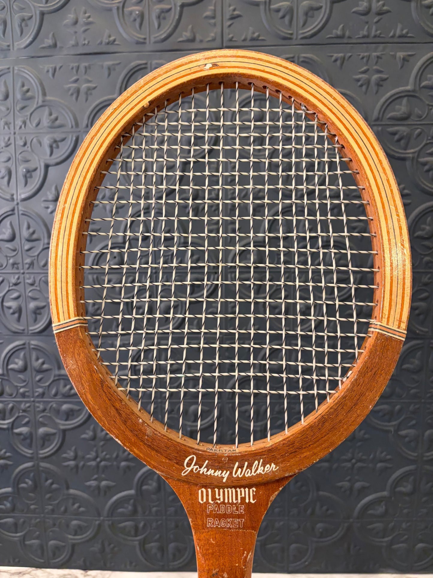 Vintage Paddle Racket Johnny Walker Olympic
