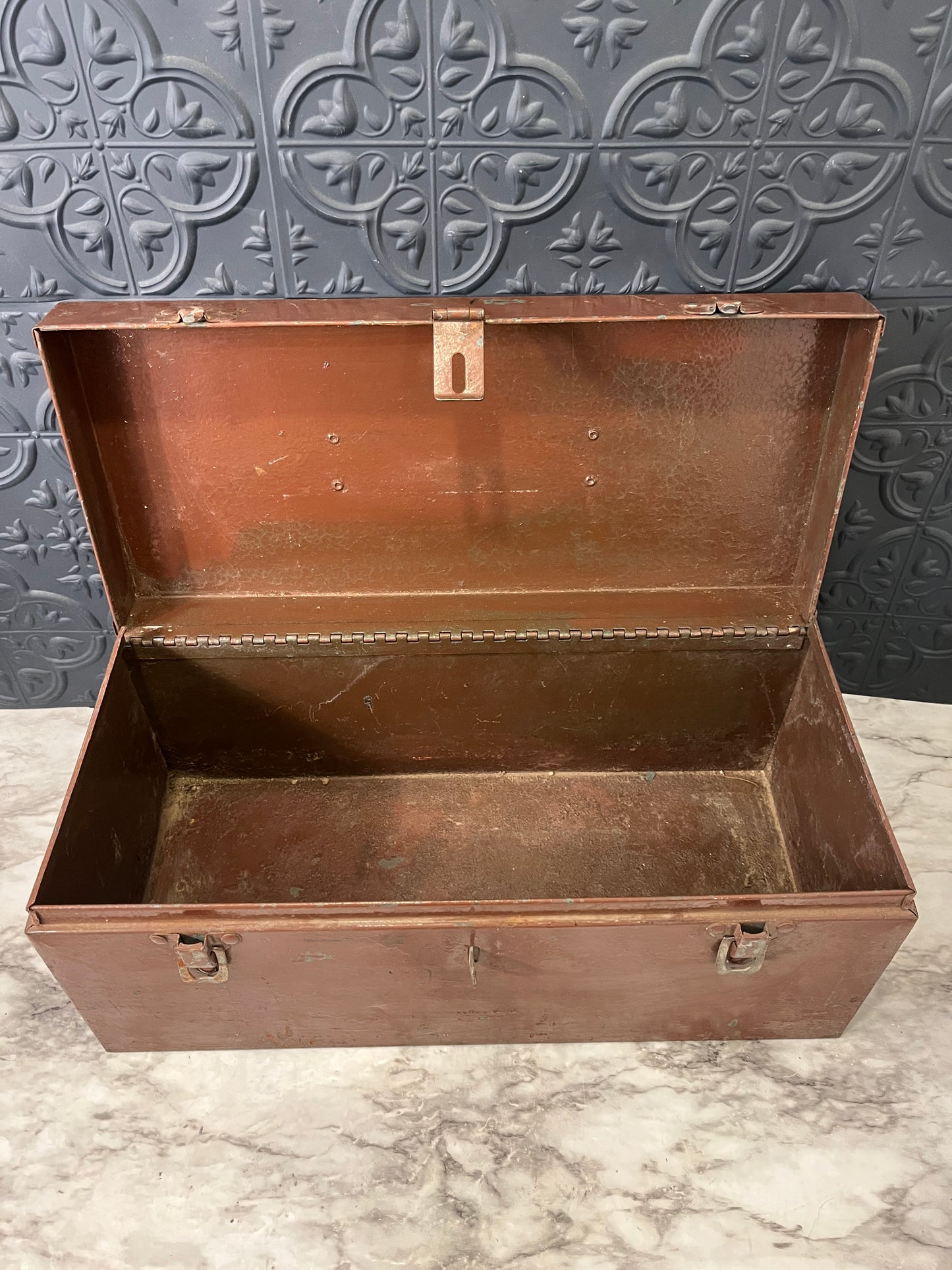Brown Metal Tool Box