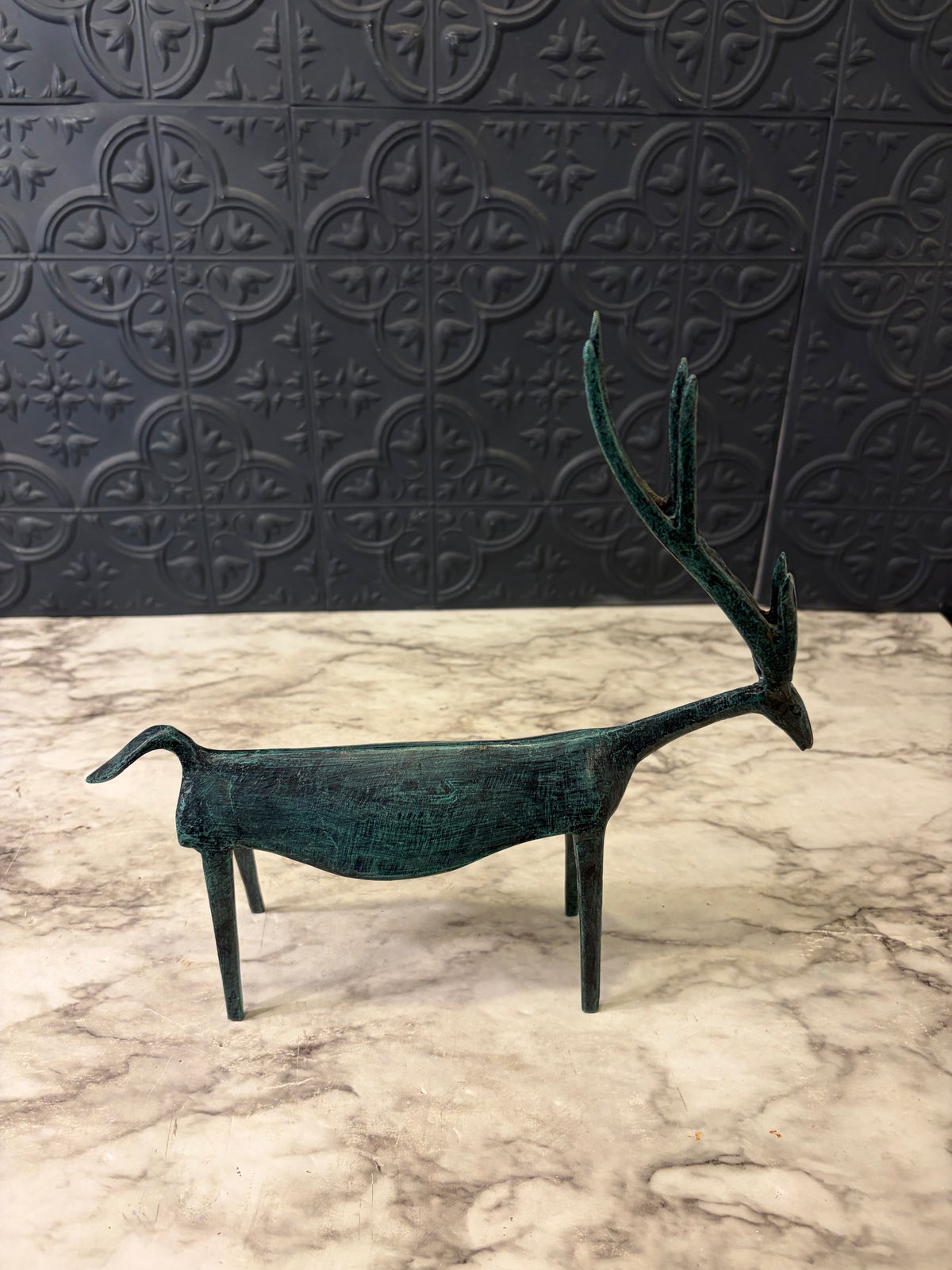 Brutalist Metal Patina Deer