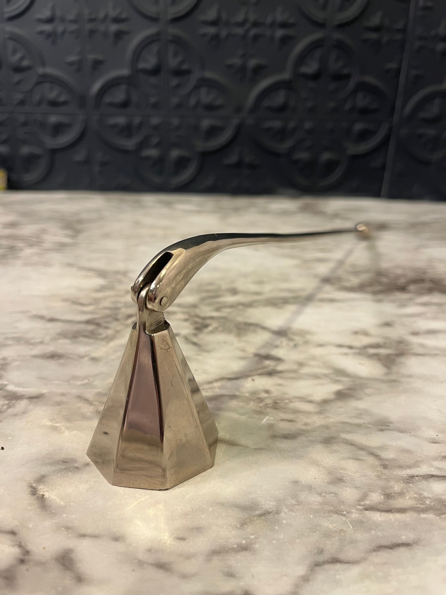 Pewter Candle Snuffer with Octagon Cup