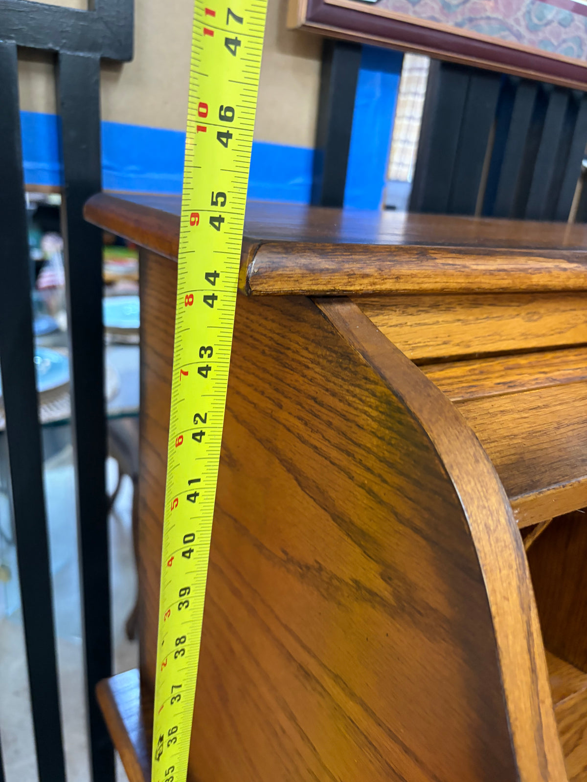 Oak Roll Top Desk  45 x 32