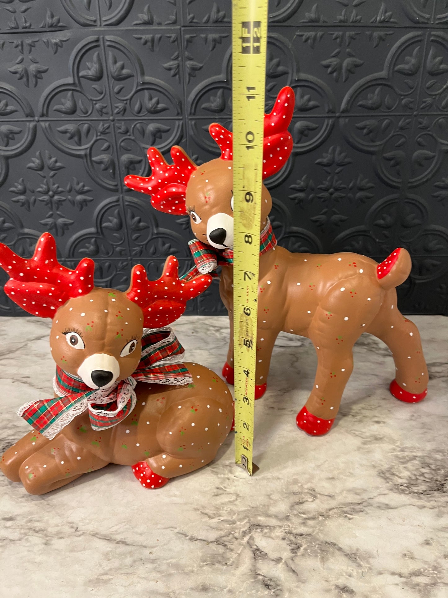 Vintage Painted Ceramic Deer