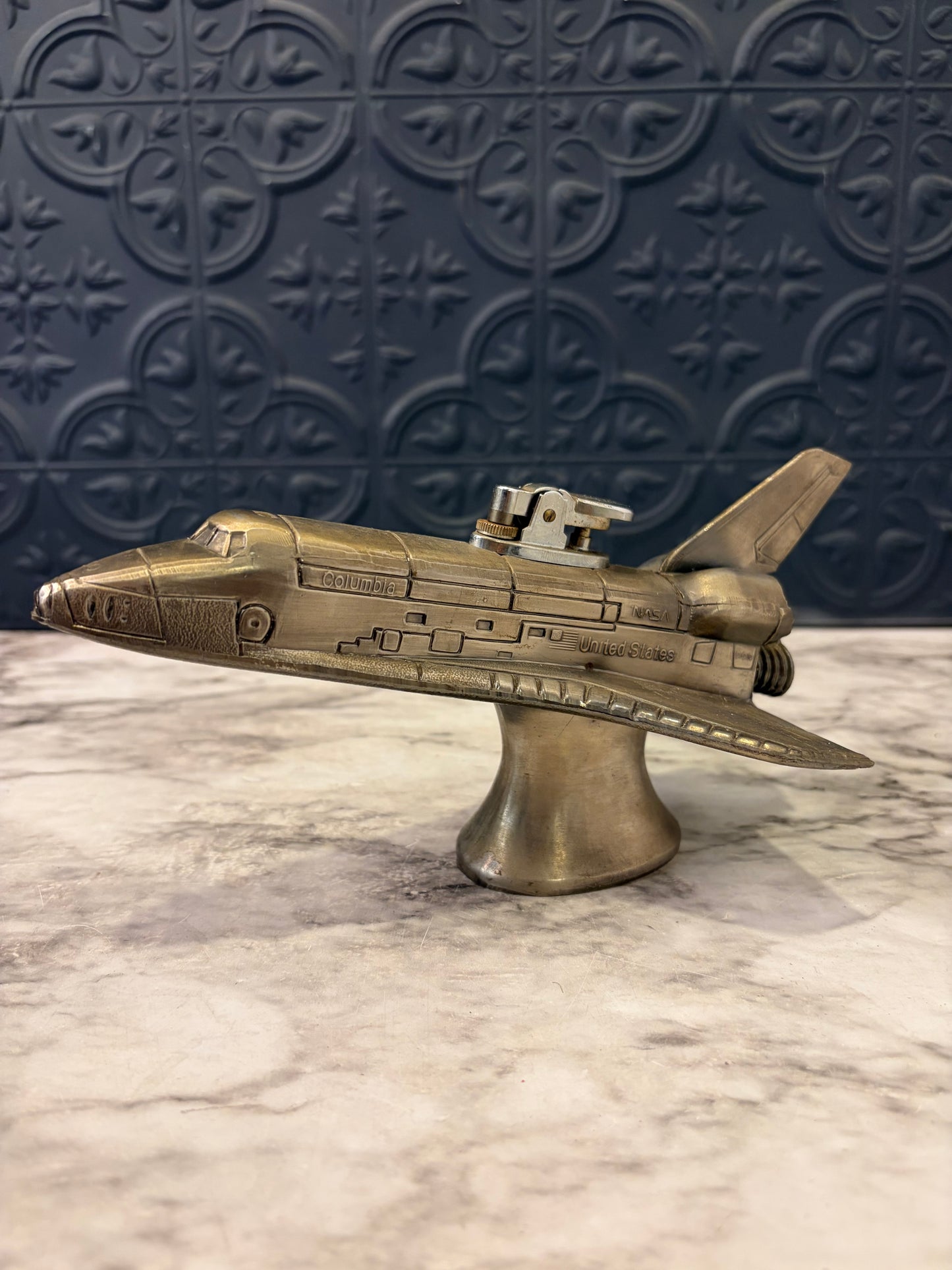 Vintage NASA Columbia Space Shuttle Tabletop Lighter