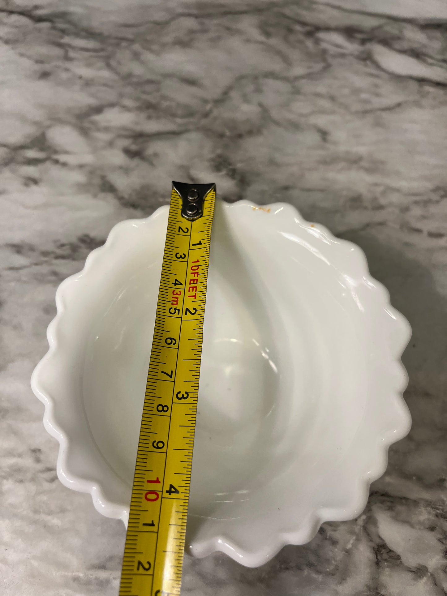 Indiana Milk Glass Leaf Bowl