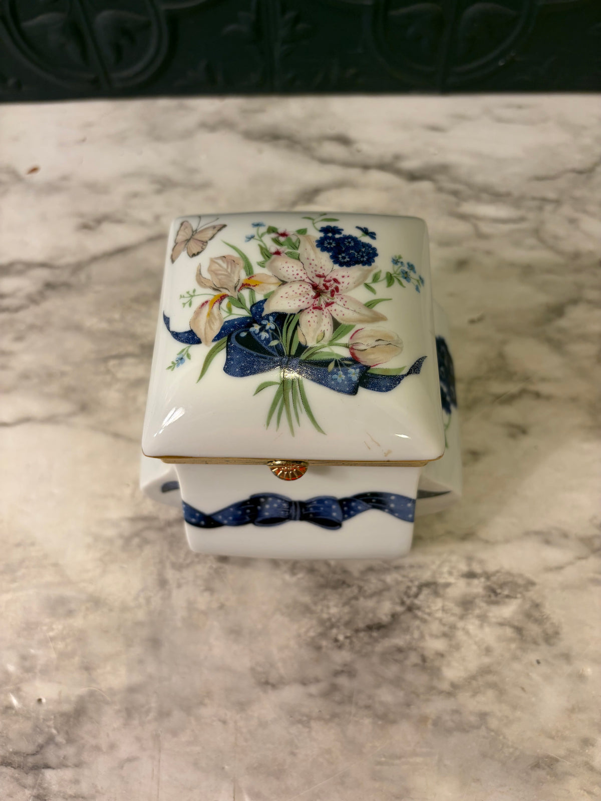 Vintage Schmid Porcelain Music Trinket Box