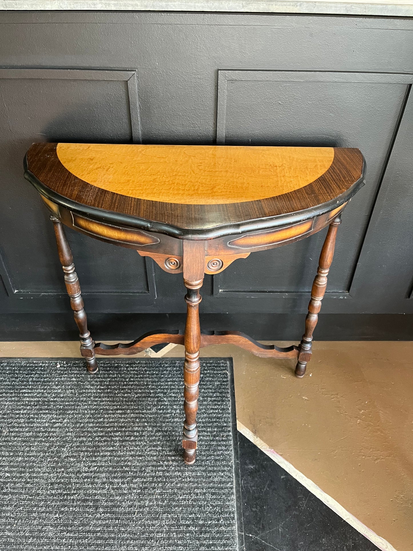 Half Moon Entry with Wood Inlay