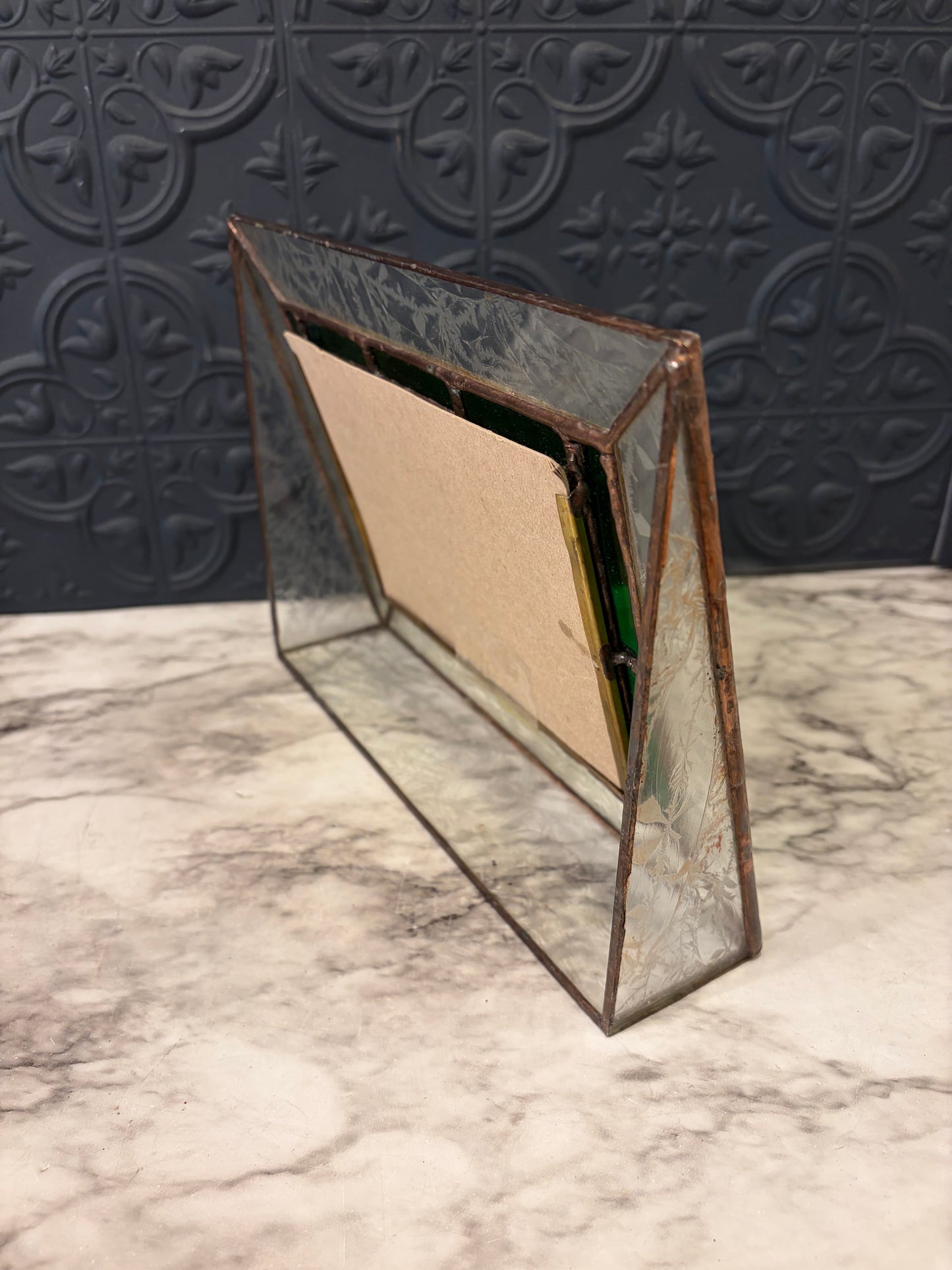 Green Stain Glass Picture Frame