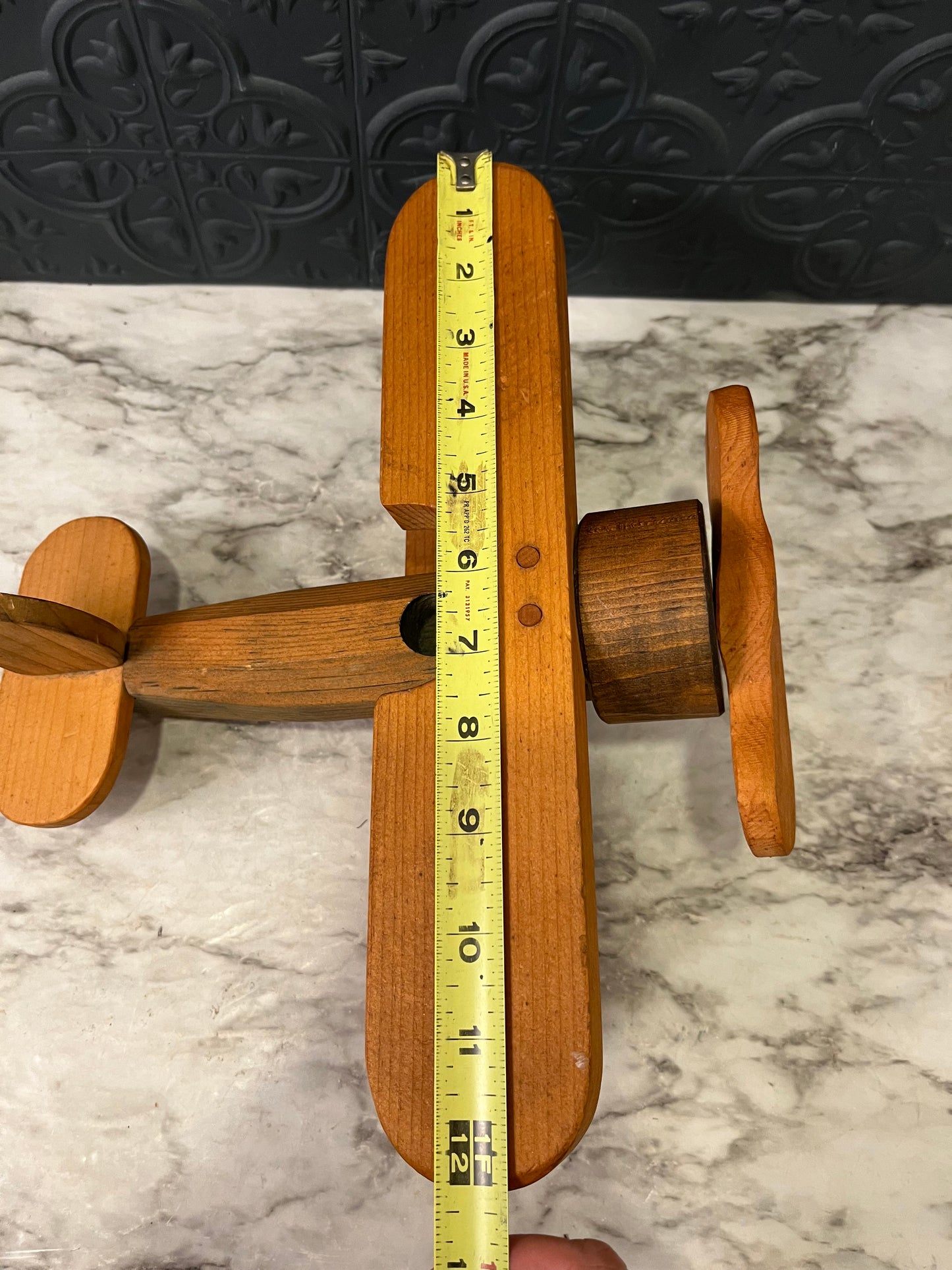 Handmade Wood Biplane