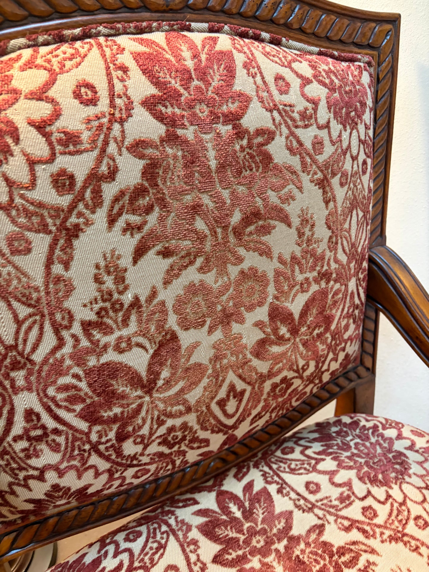 Rust Tapestry Arm Chair