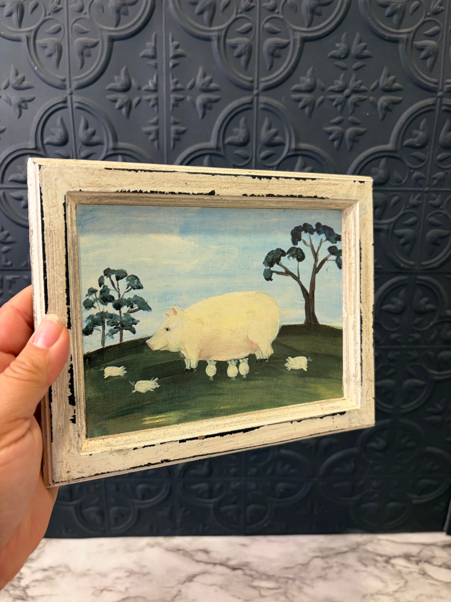 Pig and piglet Print