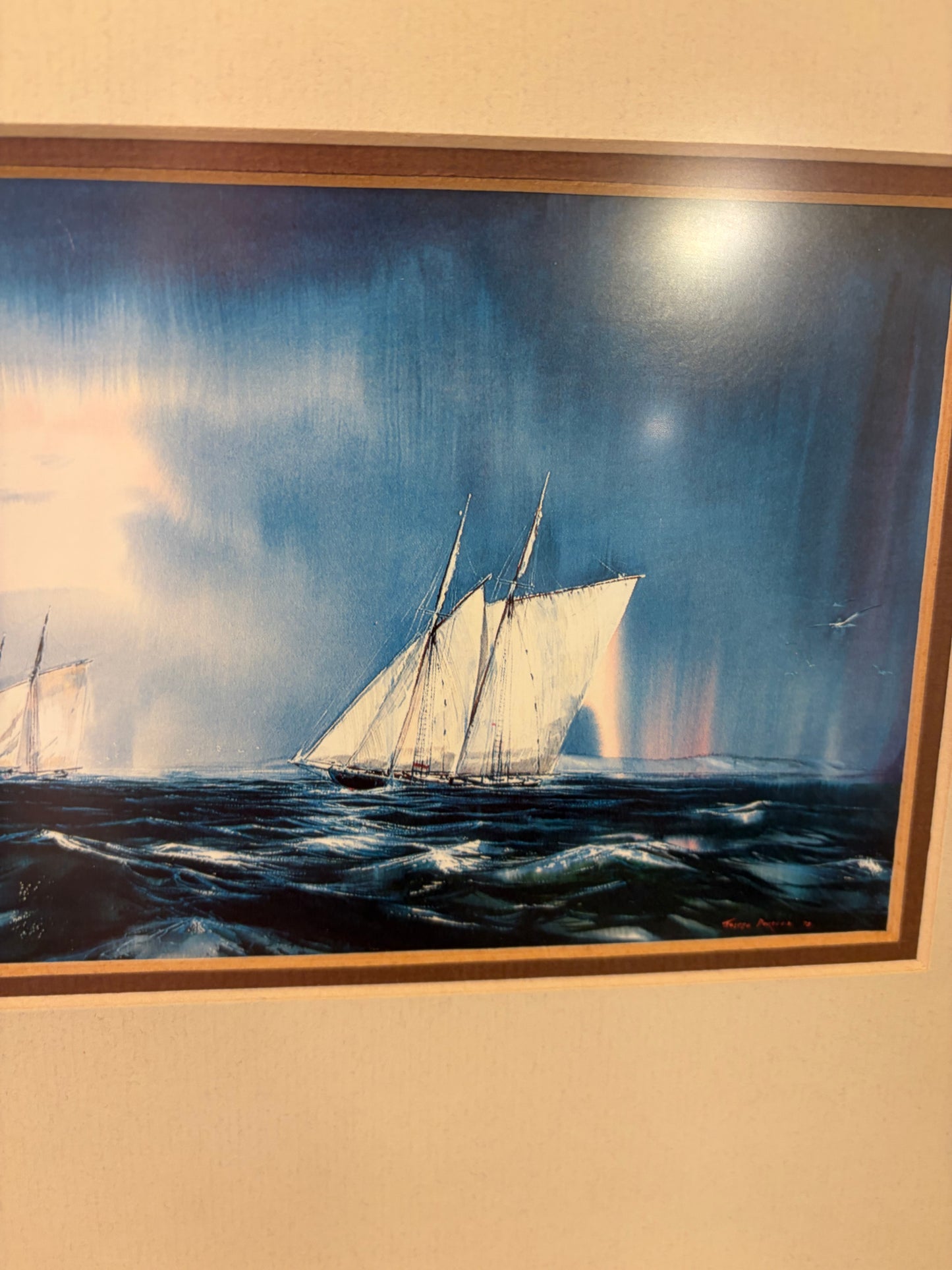 Seascape with Sailboat and Storm