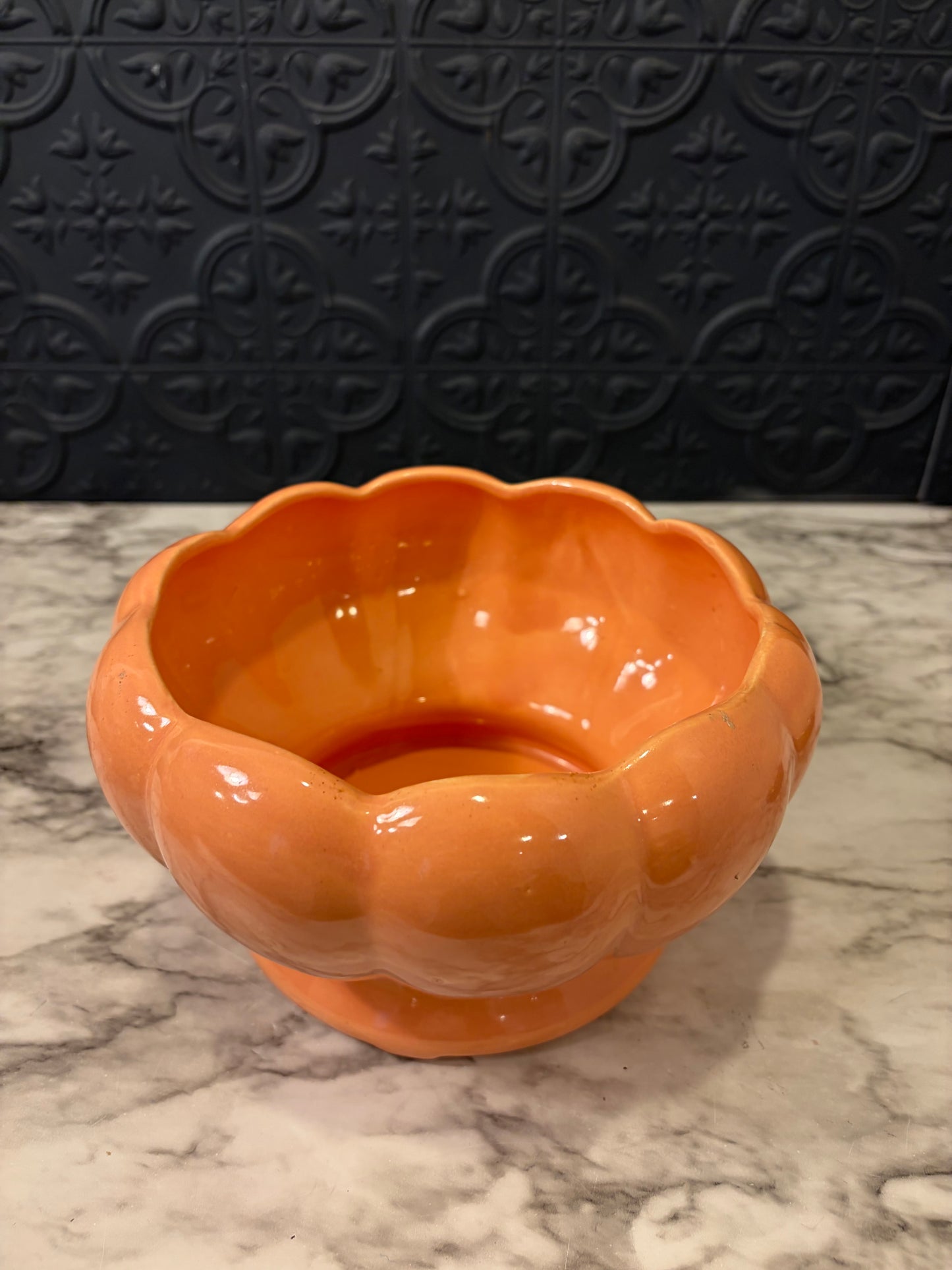 Peach Pumpkin Style Planter