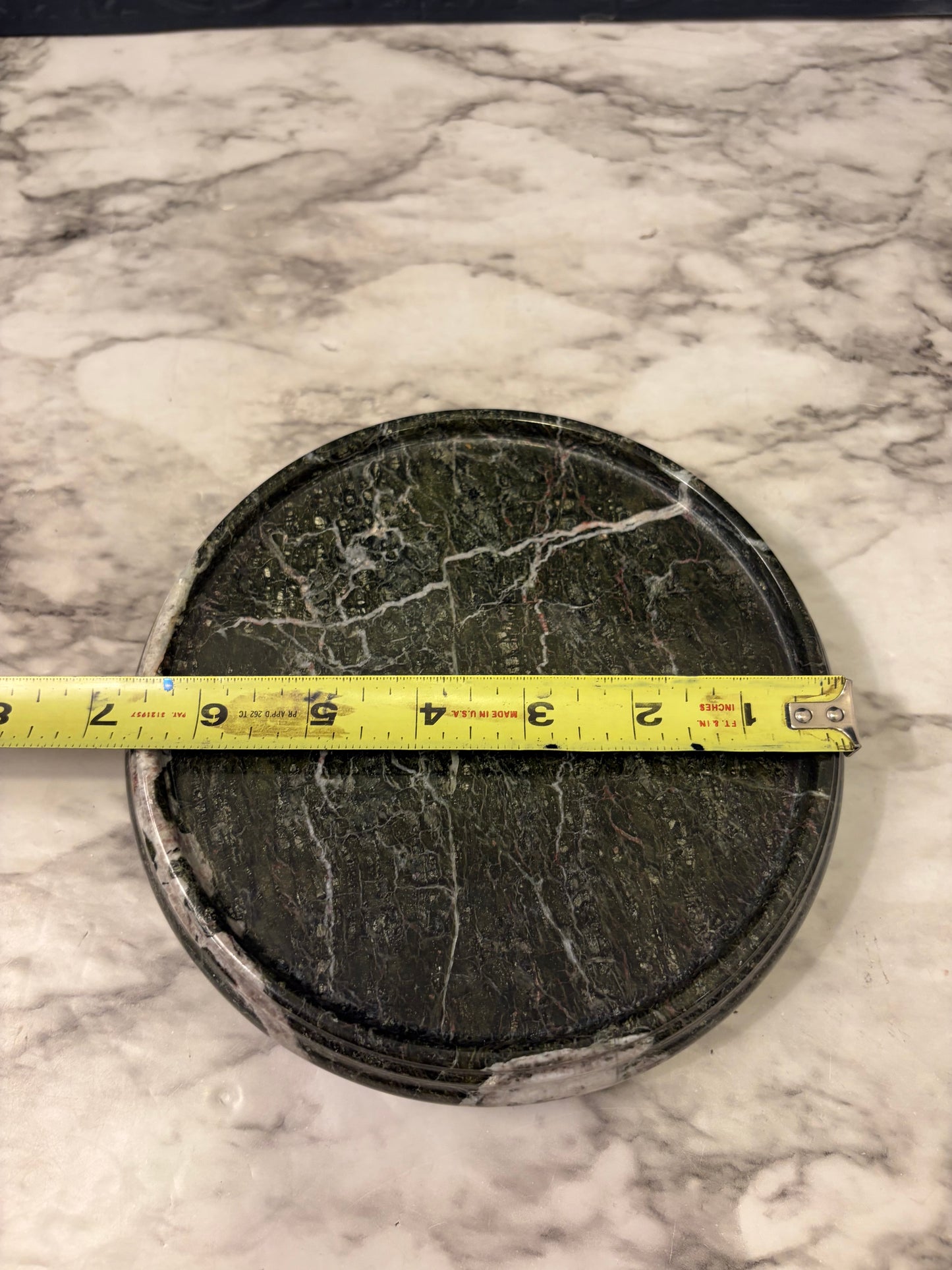 Black Marble Footed Pedestal 6.75"