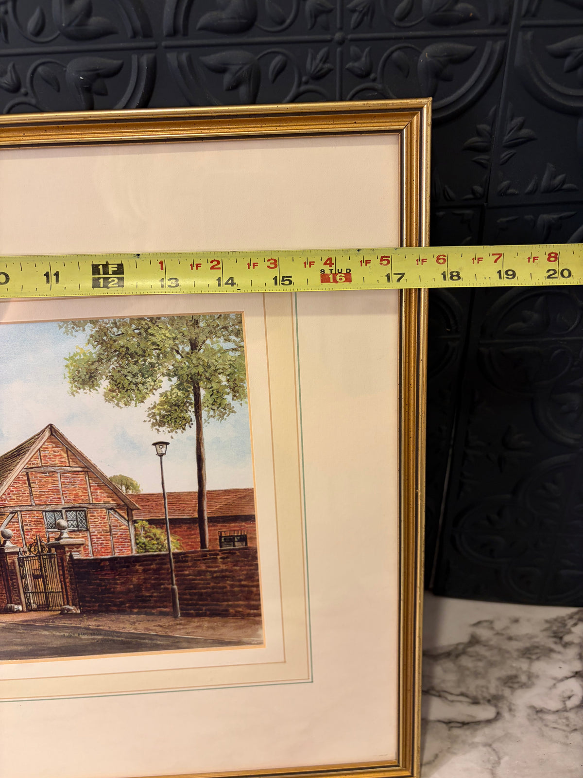 Tudor Barn Print Framed