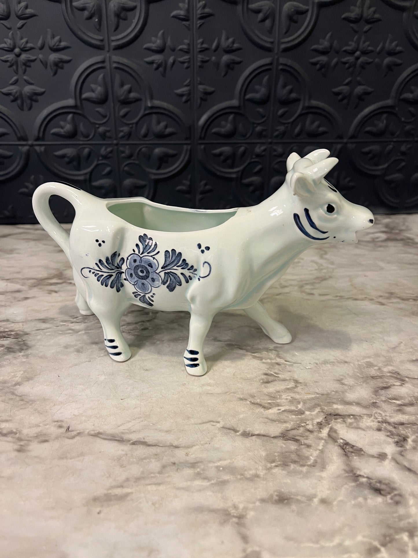 Blue and White Delft Cow Creamer