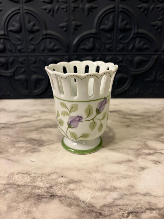 Andrea by Sadek Purple floral Vase Small