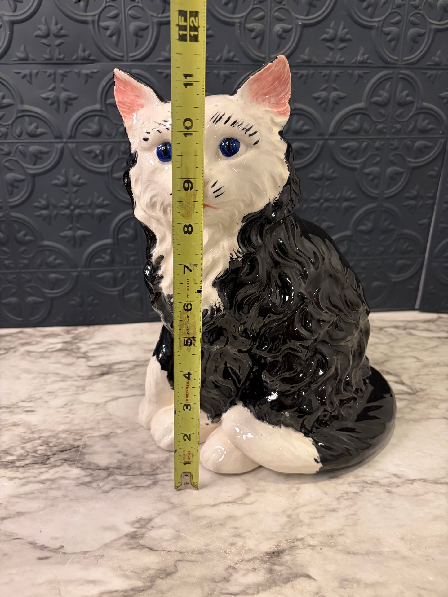 Black and White Ceramic Cat